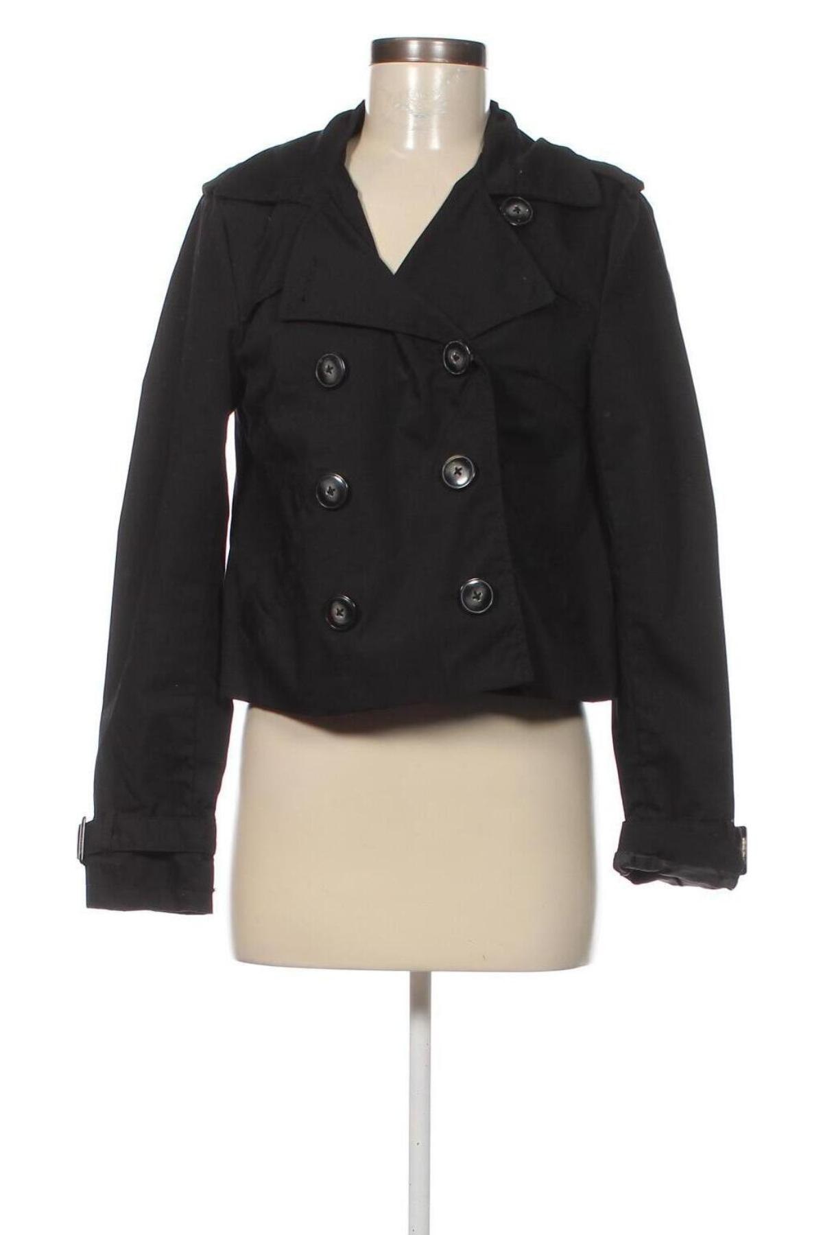 Damen Trenchcoat H&M Divided, Größe M, Farbe Schwarz, Preis 13,39 €
