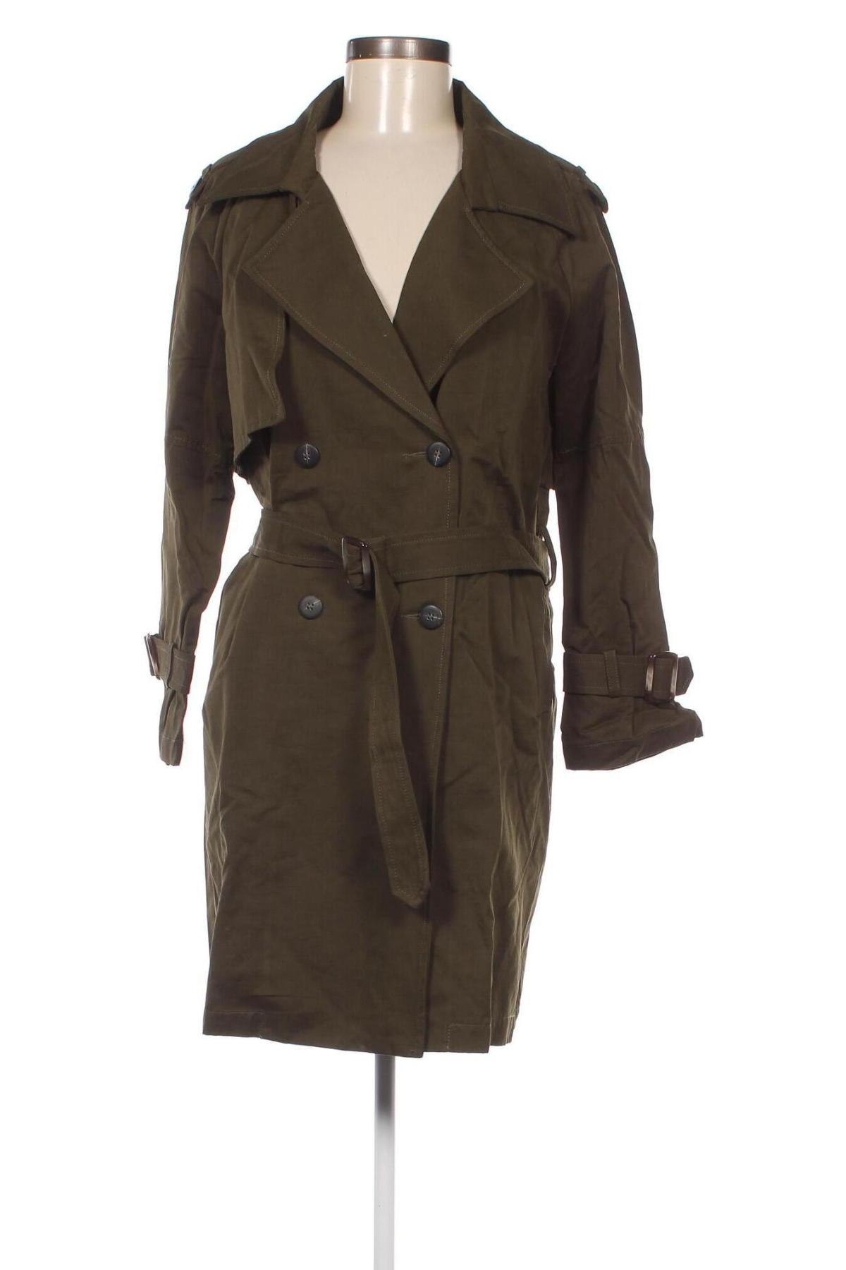 Damen Trenchcoat The Korner, Größe S, Farbe Grün, Preis 37,11 €