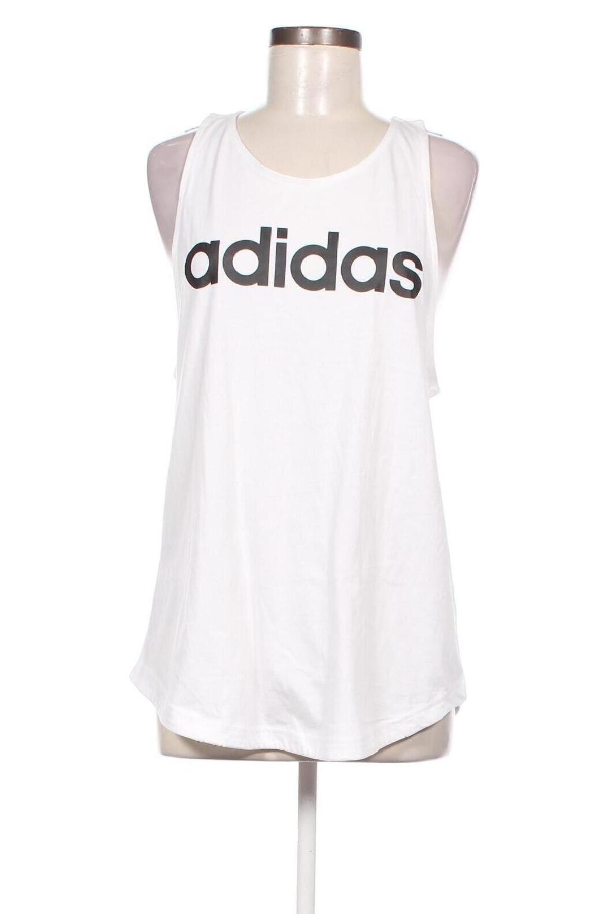 Γυναίκειο αθλητικό τοπ Adidas, Μέγεθος L, Χρώμα Λευκό, Τιμή 39,69 €