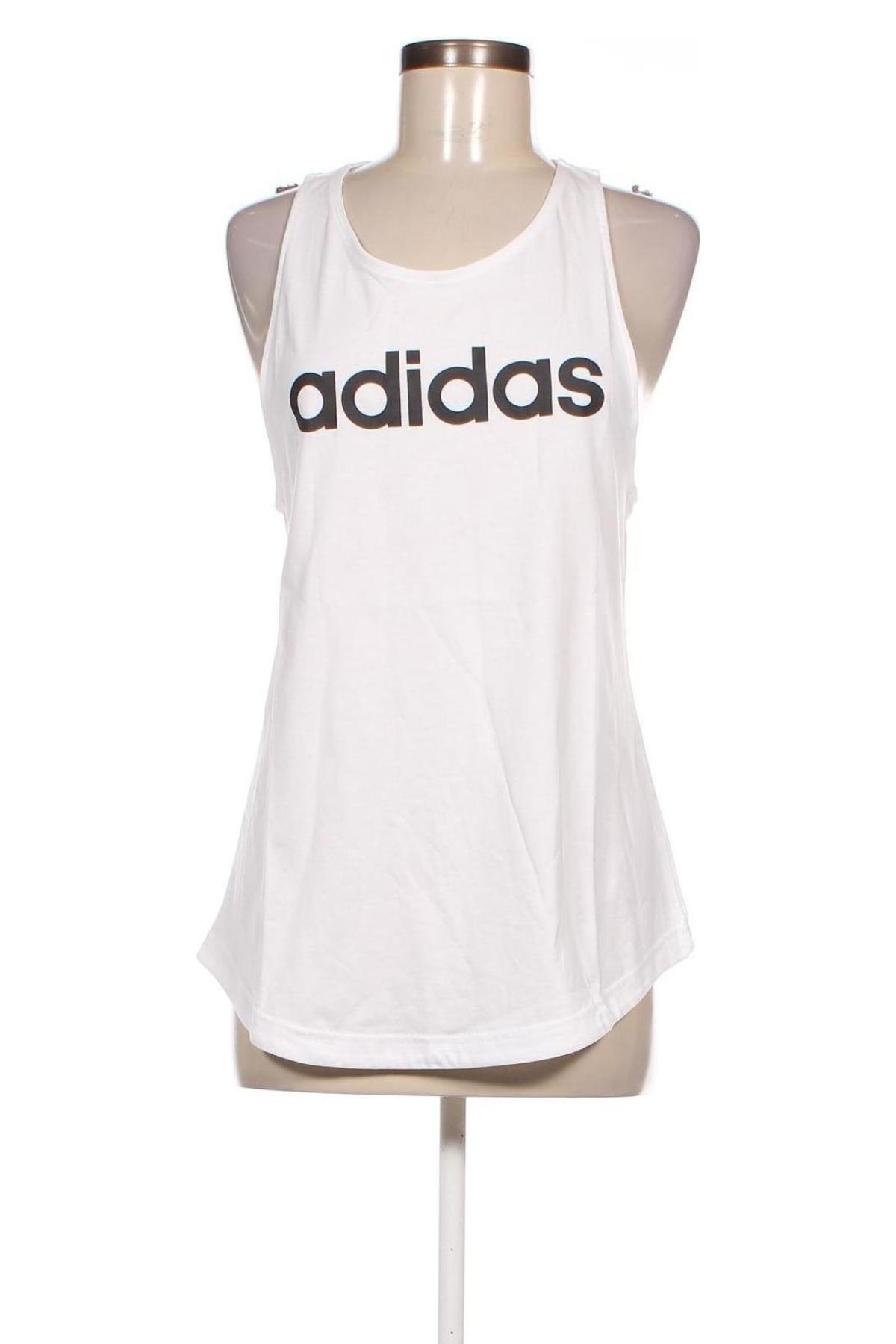 Γυναίκειο αθλητικό τοπ Adidas, Μέγεθος M, Χρώμα Λευκό, Τιμή 11,11 €