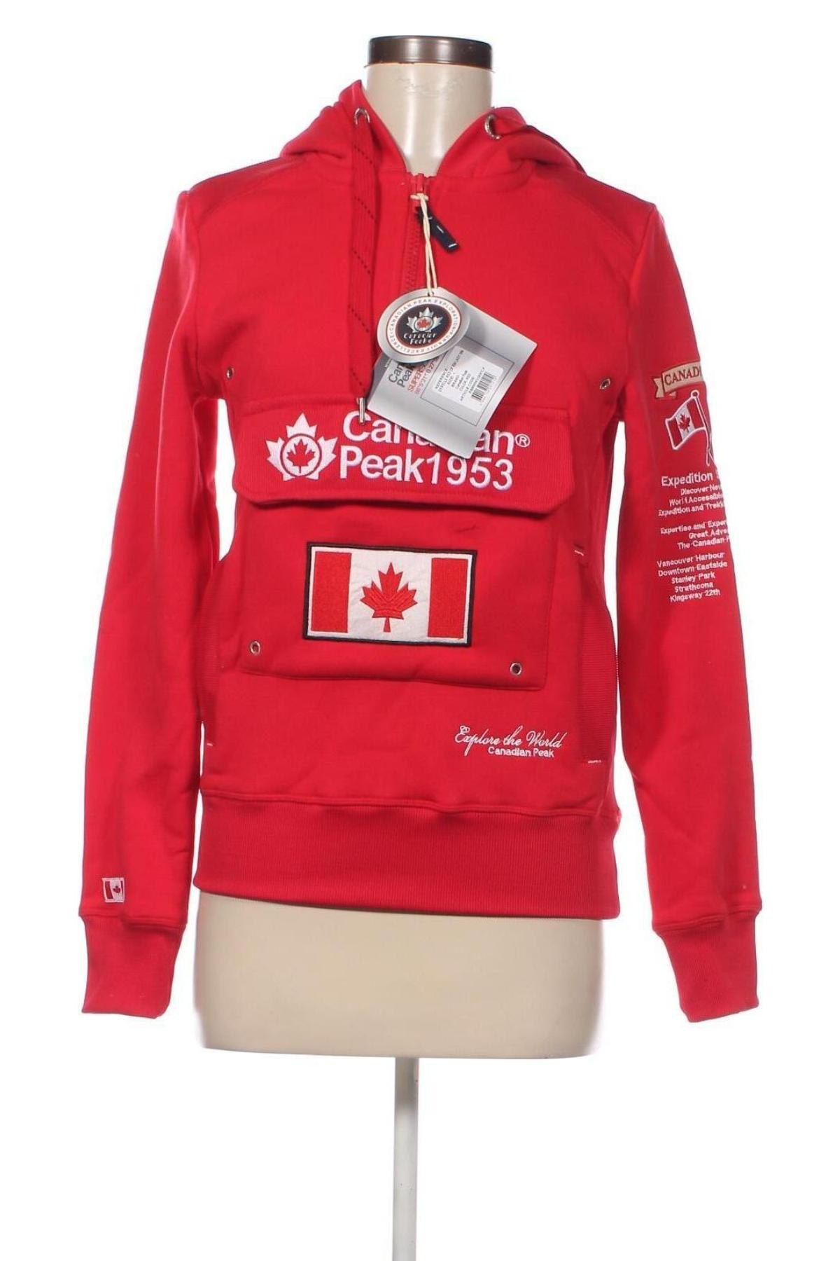 Γυναικείο φούτερ Canadian Peak, Μέγεθος S, Χρώμα Κόκκινο, Τιμή 30,06 €