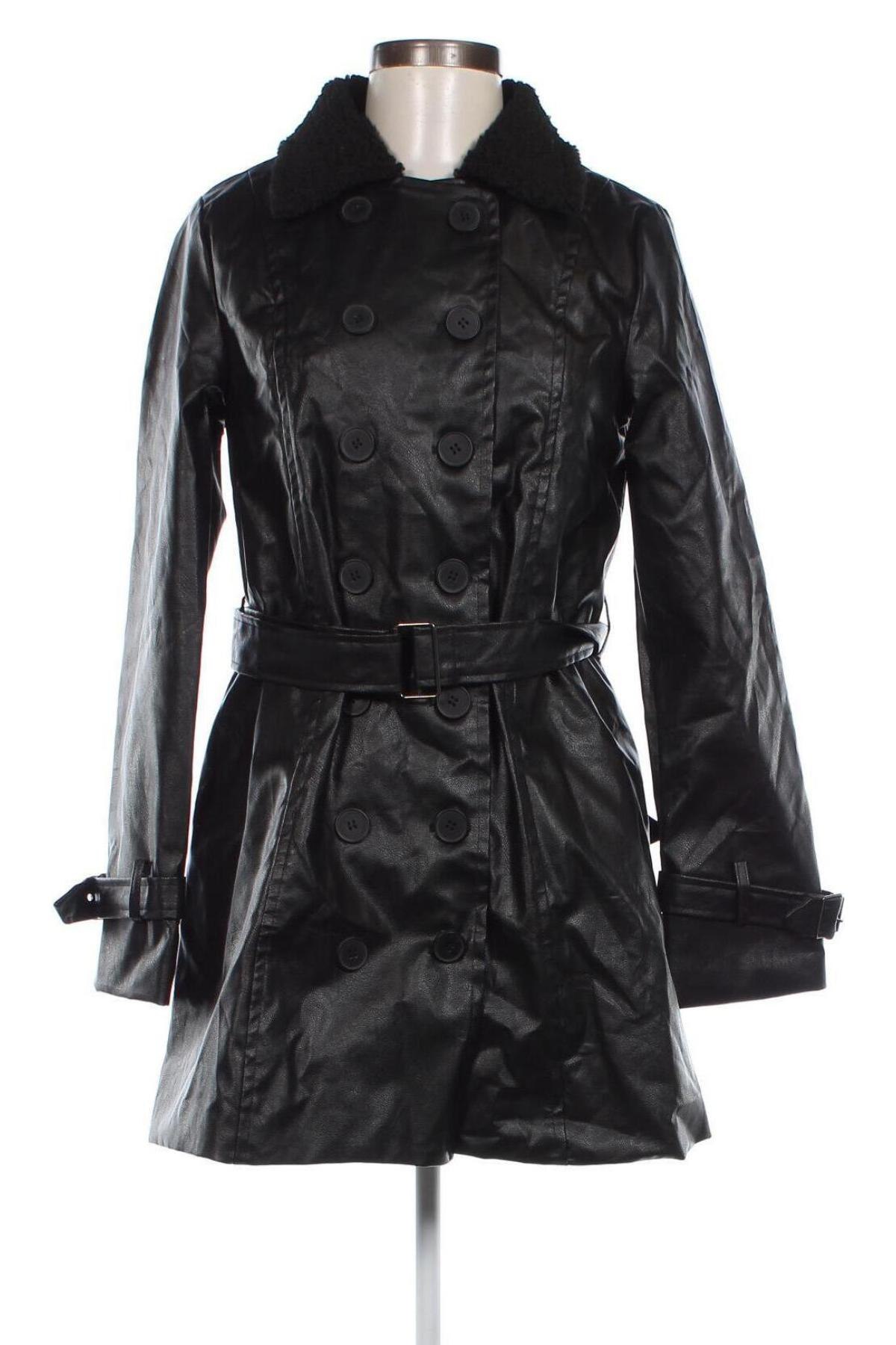Γυναικείο δερμάτινο μπουφάν, Μέγεθος M, Χρώμα Μαύρο, Τιμή 25,16 €