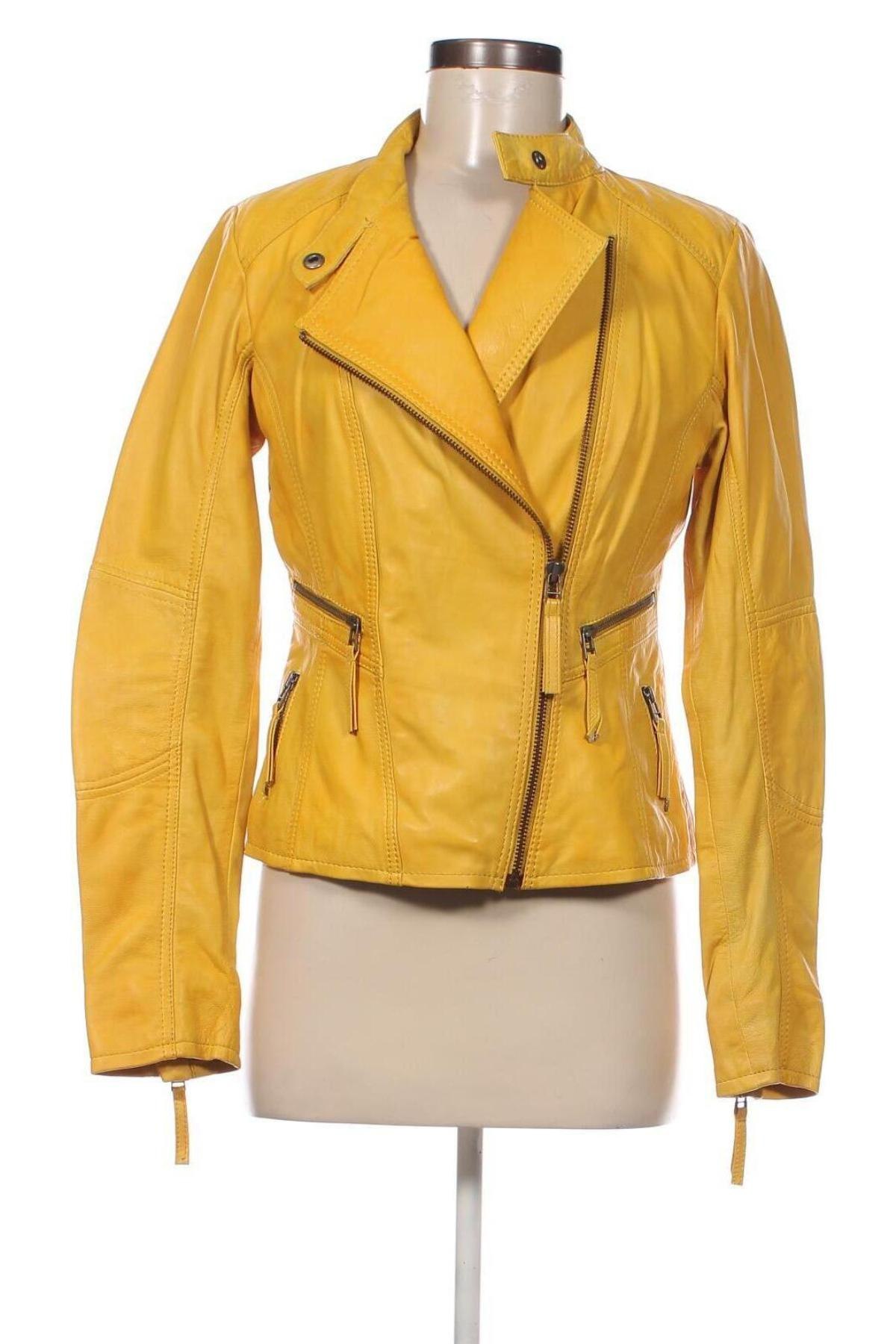 Damen Lederjacke, Größe M, Farbe Gelb, Preis € 74,46