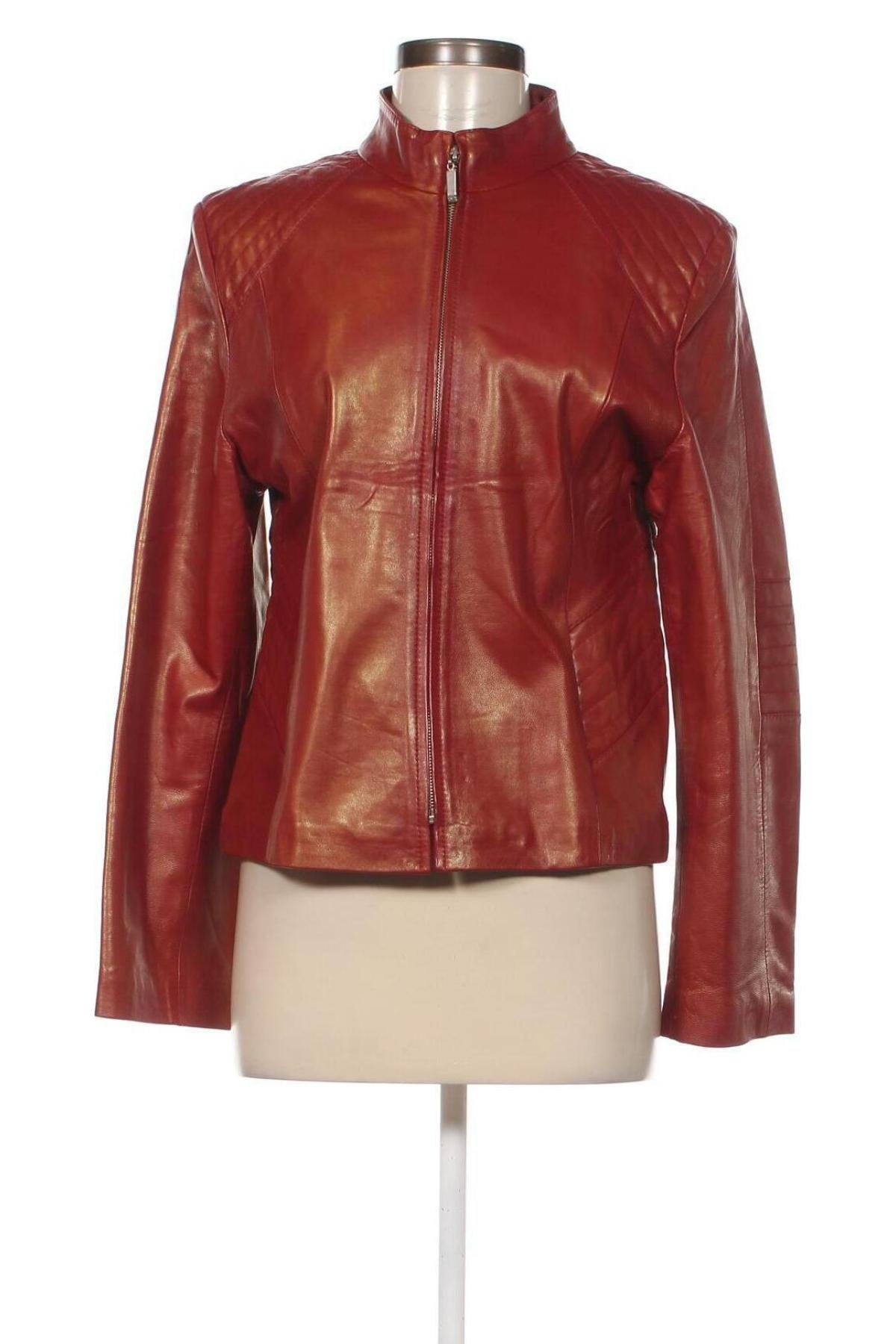 Damen Lederjacke, Größe M, Farbe Rot, Preis 55,00 €
