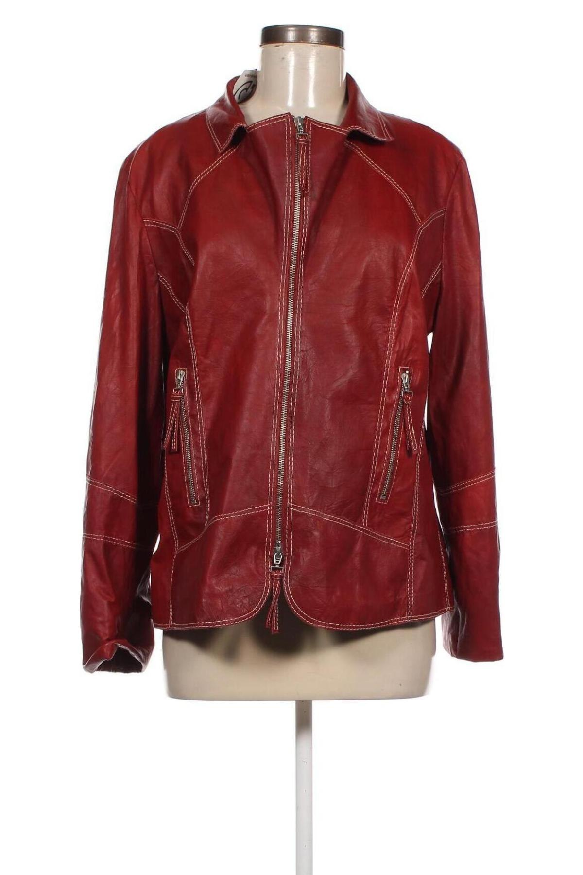 Dámska kožená bunda , Veľkosť L, Farba Červená, Cena  36,85 €