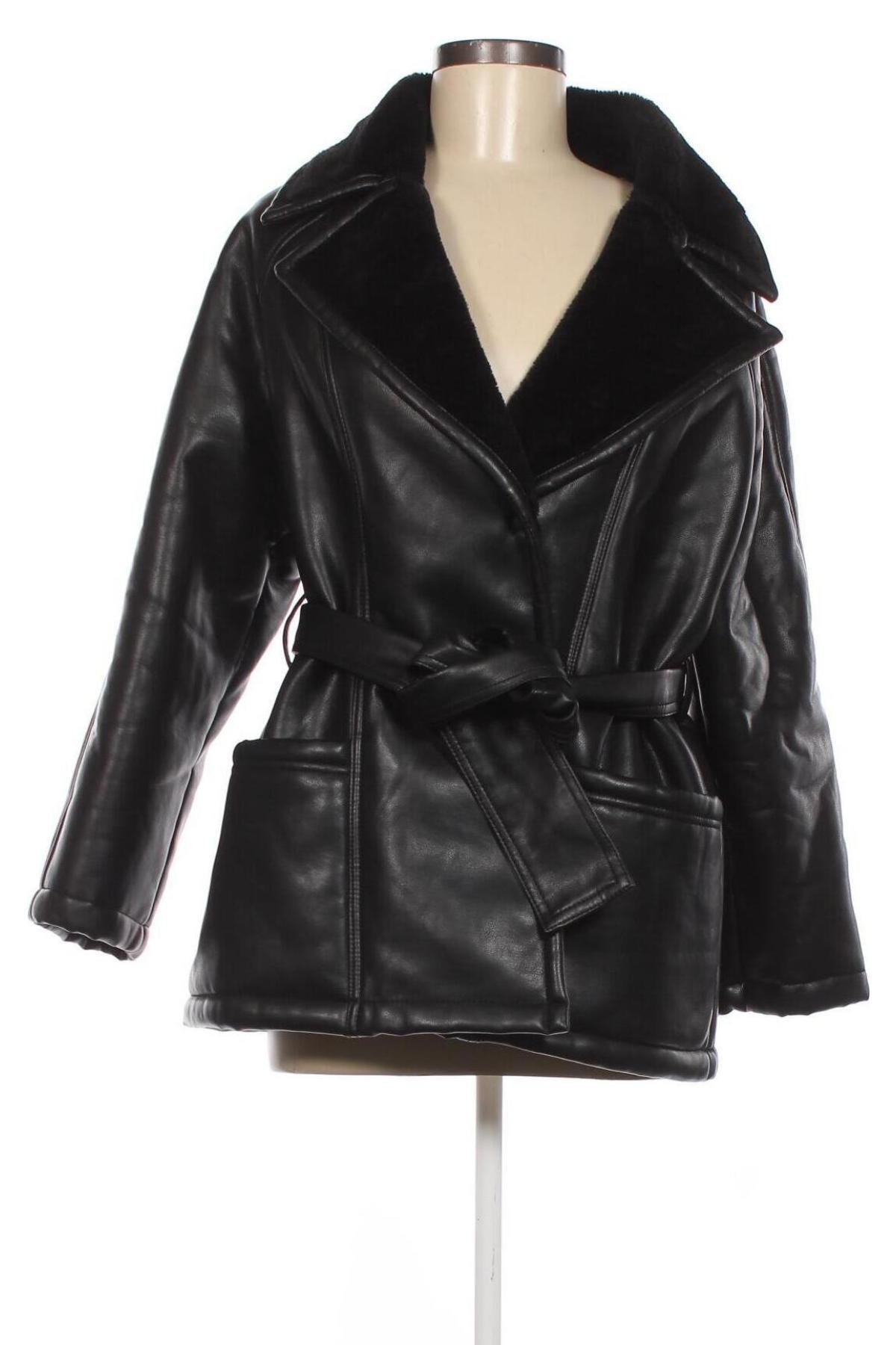 Dámska kožená bunda  ASOS, Veľkosť M, Farba Čierna, Cena  25,52 €