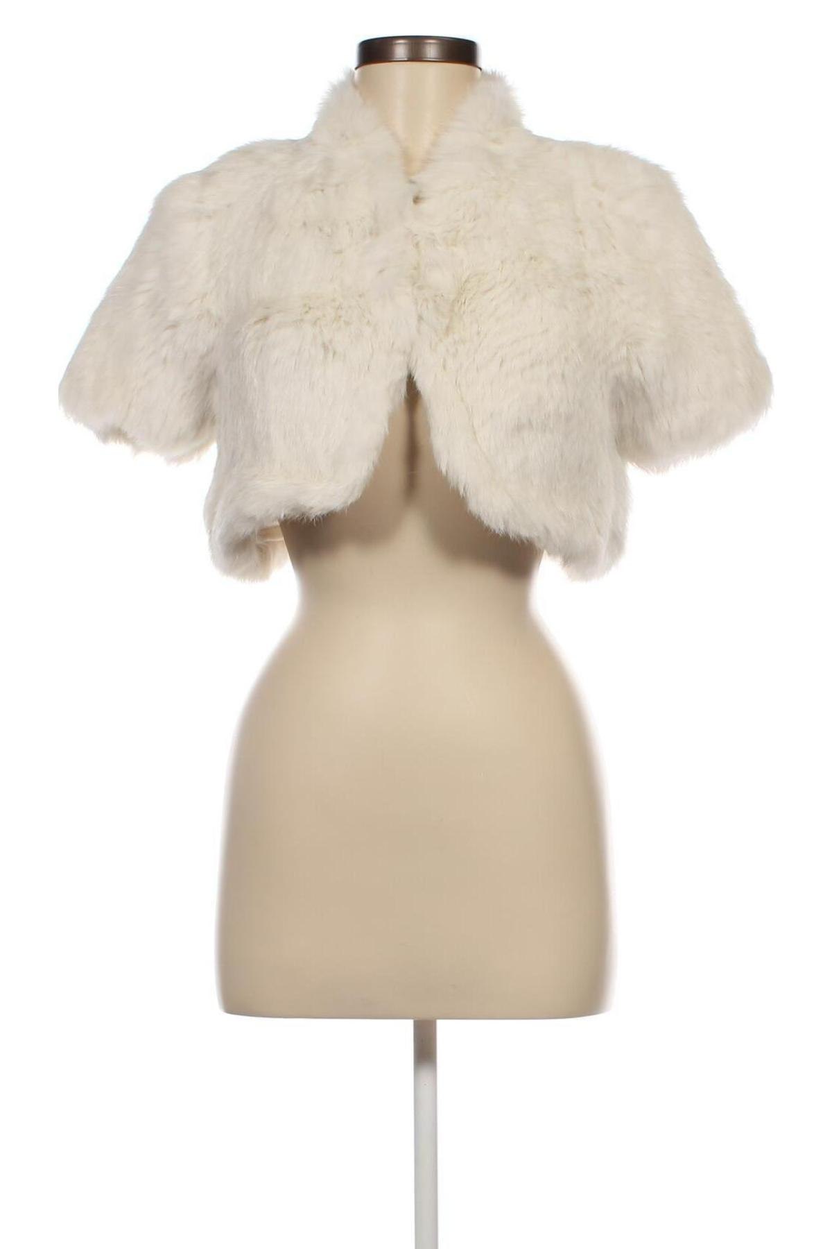 Дамско кожено палто BCBG Max Azria, Размер XS, Цвят Бял, Цена 493,17 лв.