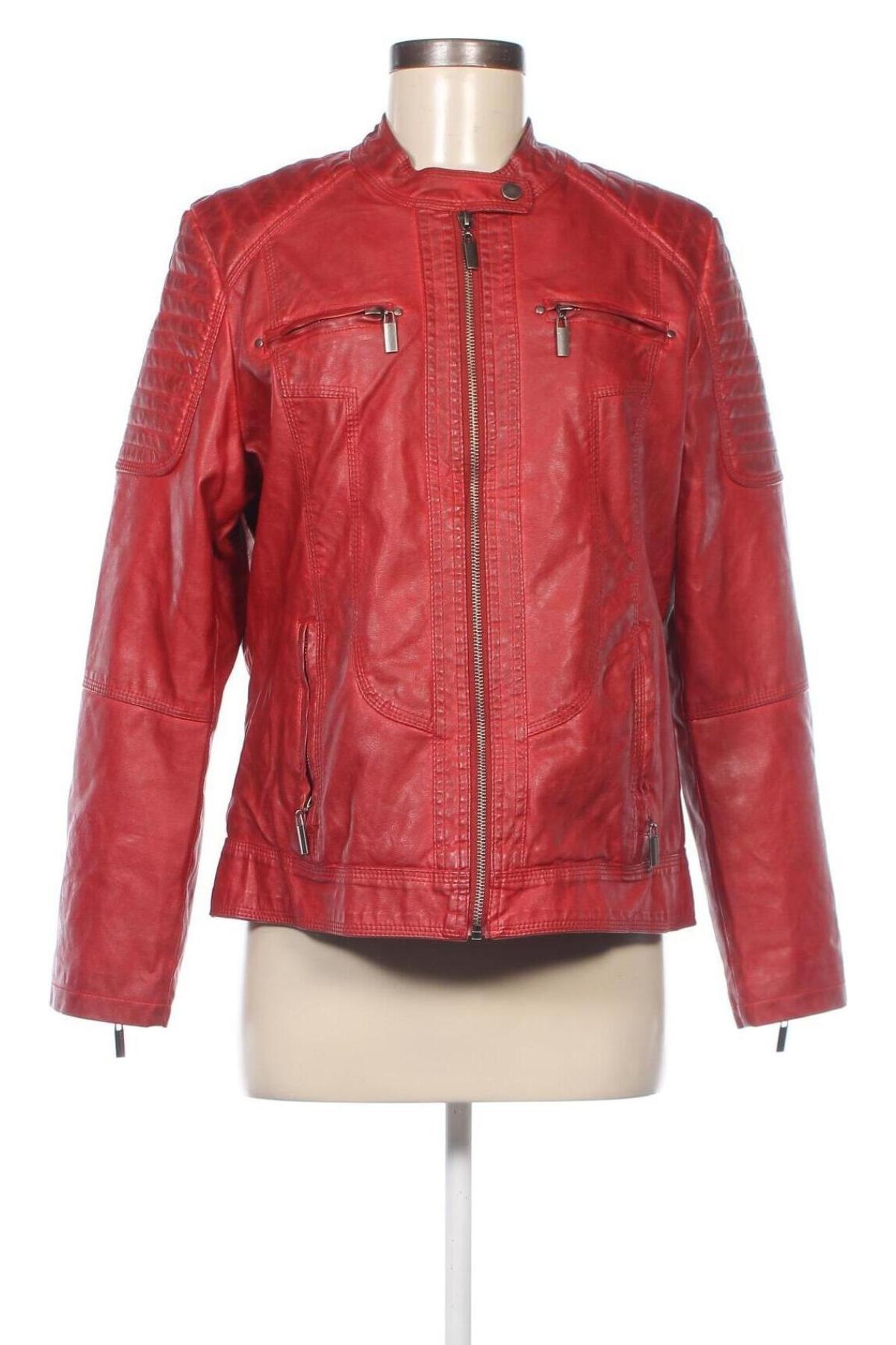 Dámska kožená bunda  Koroshi, Veľkosť XL, Farba Červená, Cena  33,80 €