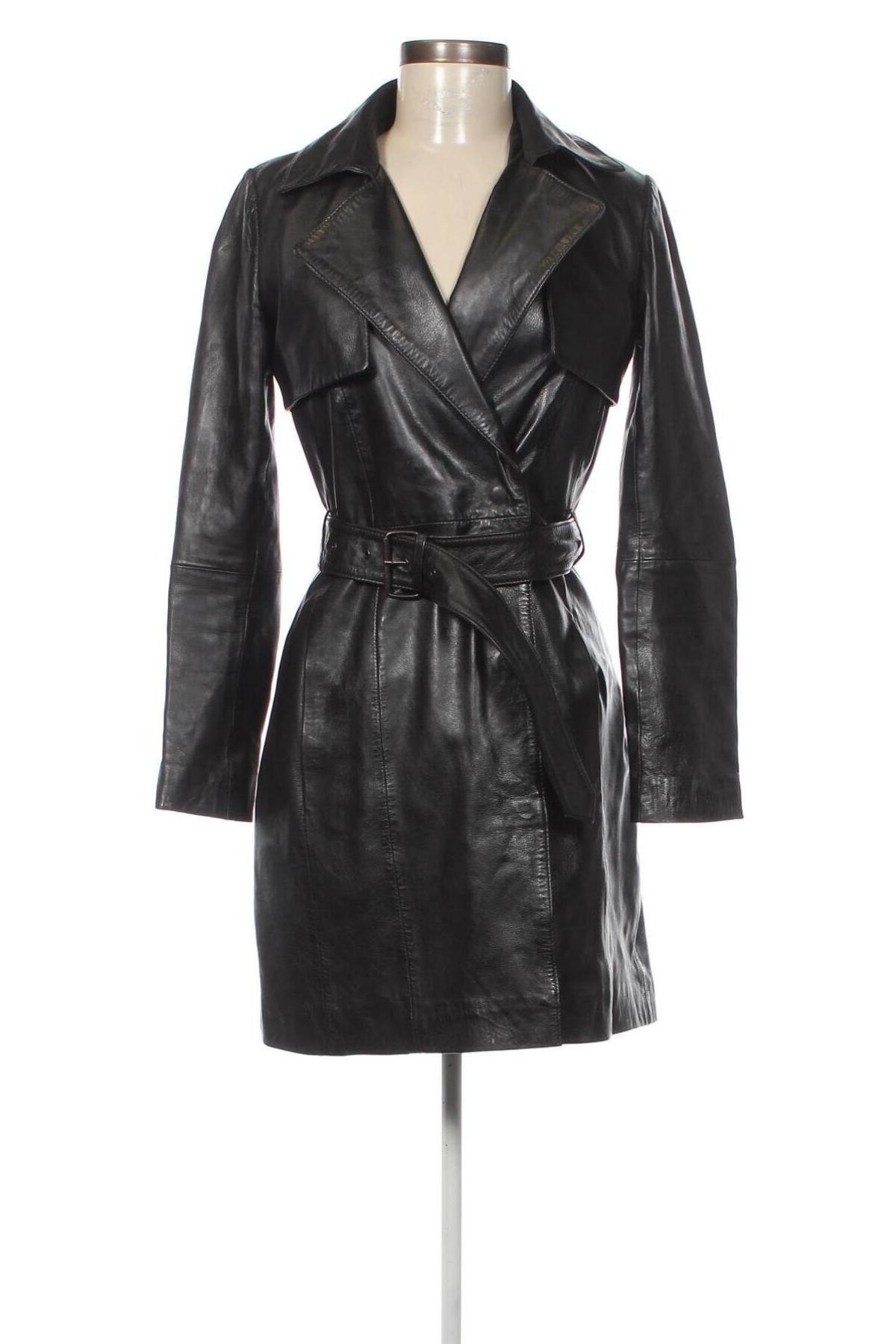 Dámska kožená bunda  Mango, Veľkosť XS, Farba Čierna, Cena  41,84 €