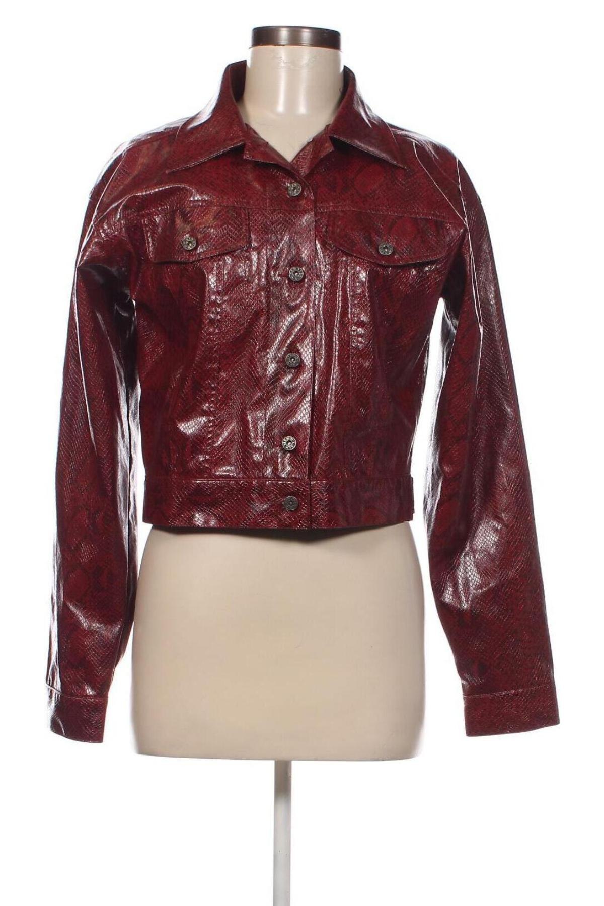 Γυναικείο δερμάτινο μπουφάν New View, Μέγεθος M, Χρώμα Κόκκινο, Τιμή 14,03 €