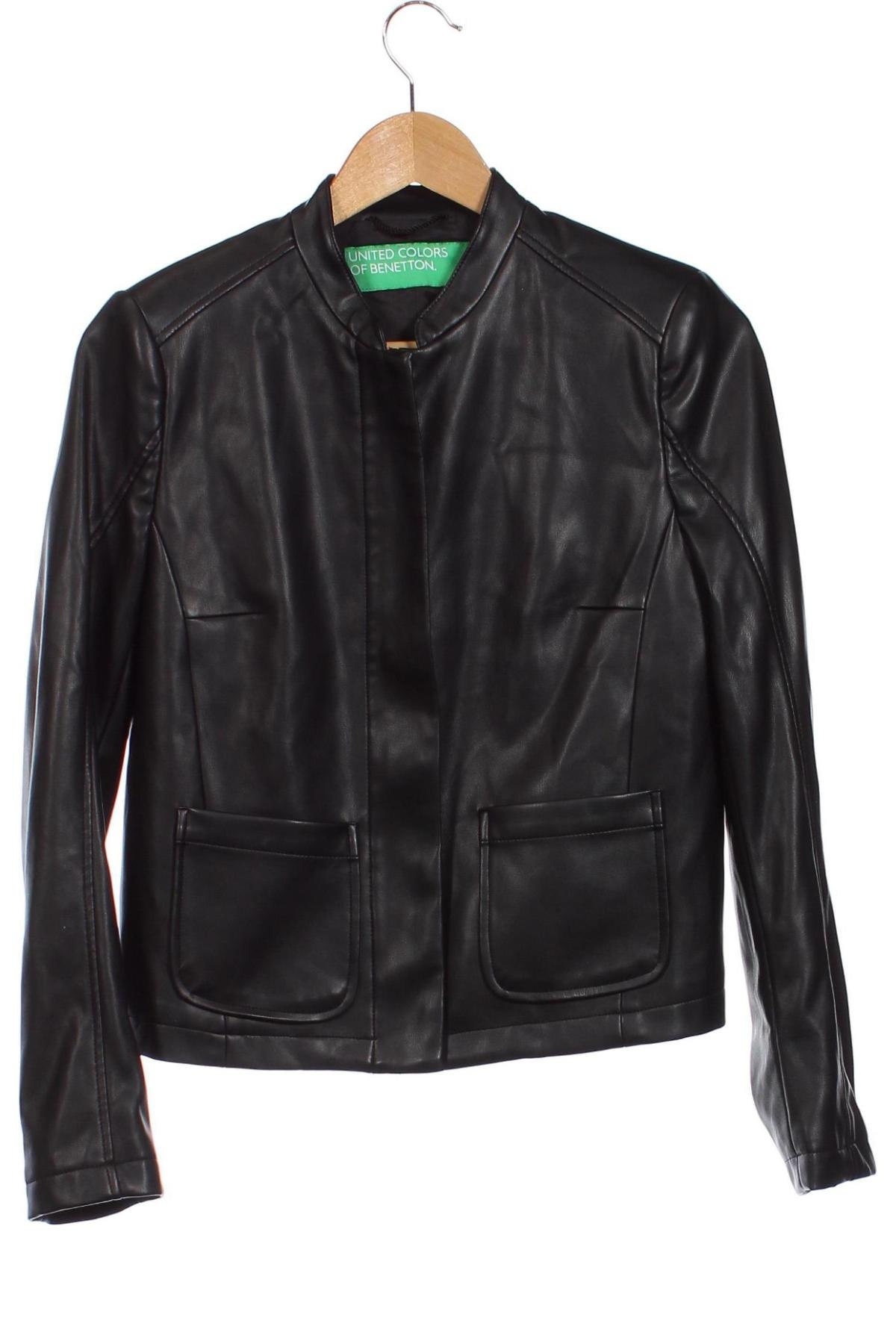 Dámská kožená bunda  United Colors Of Benetton, Velikost XS, Barva Černá, Cena  569,00 Kč