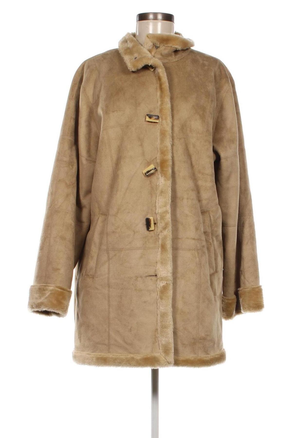 Дамско палто, Размер XL, Цвят Бежов, Цена 57,78 лв.