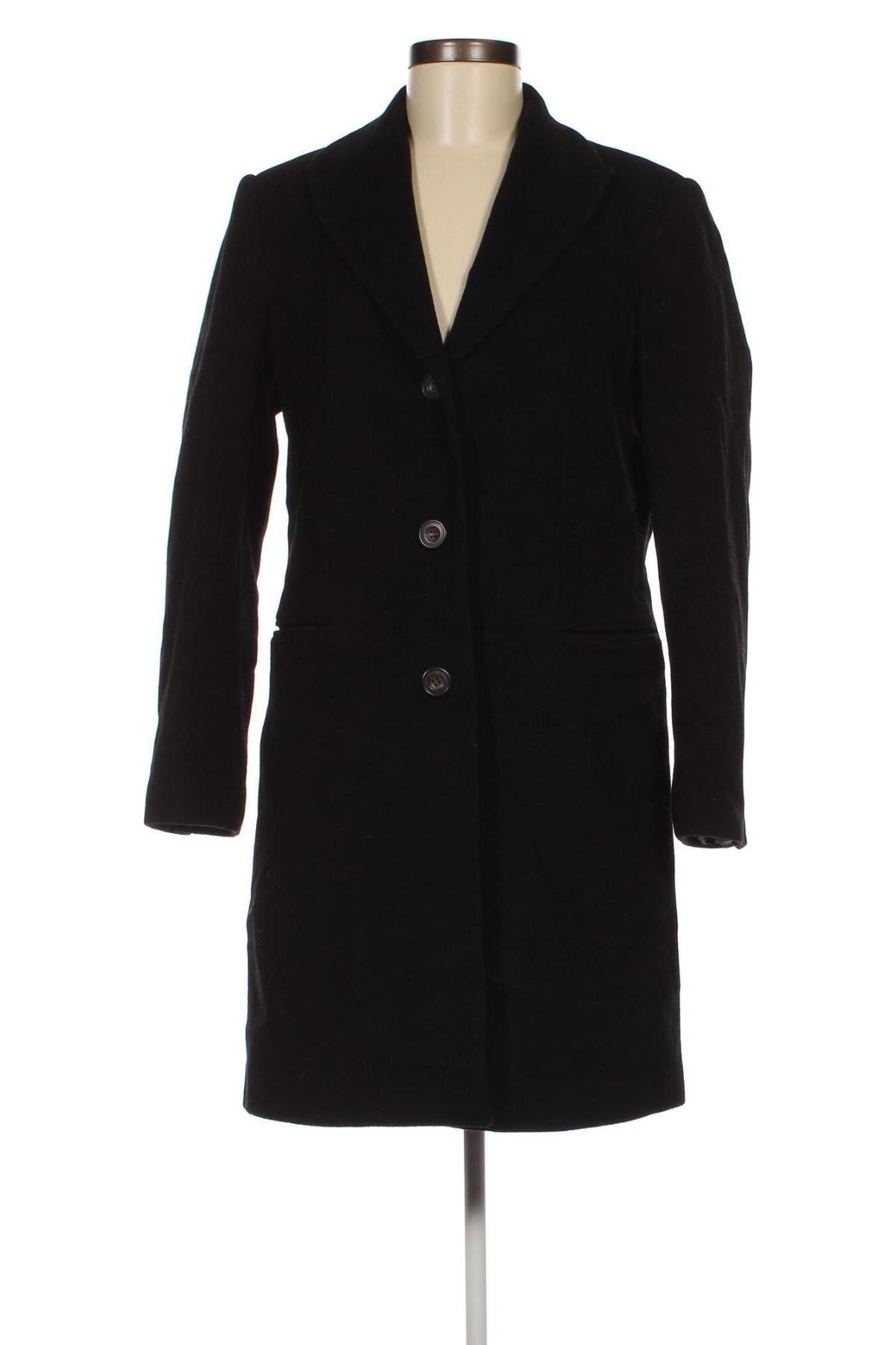 Дамско палто, Размер M, Цвят Черен, Цена 22,47 лв.
