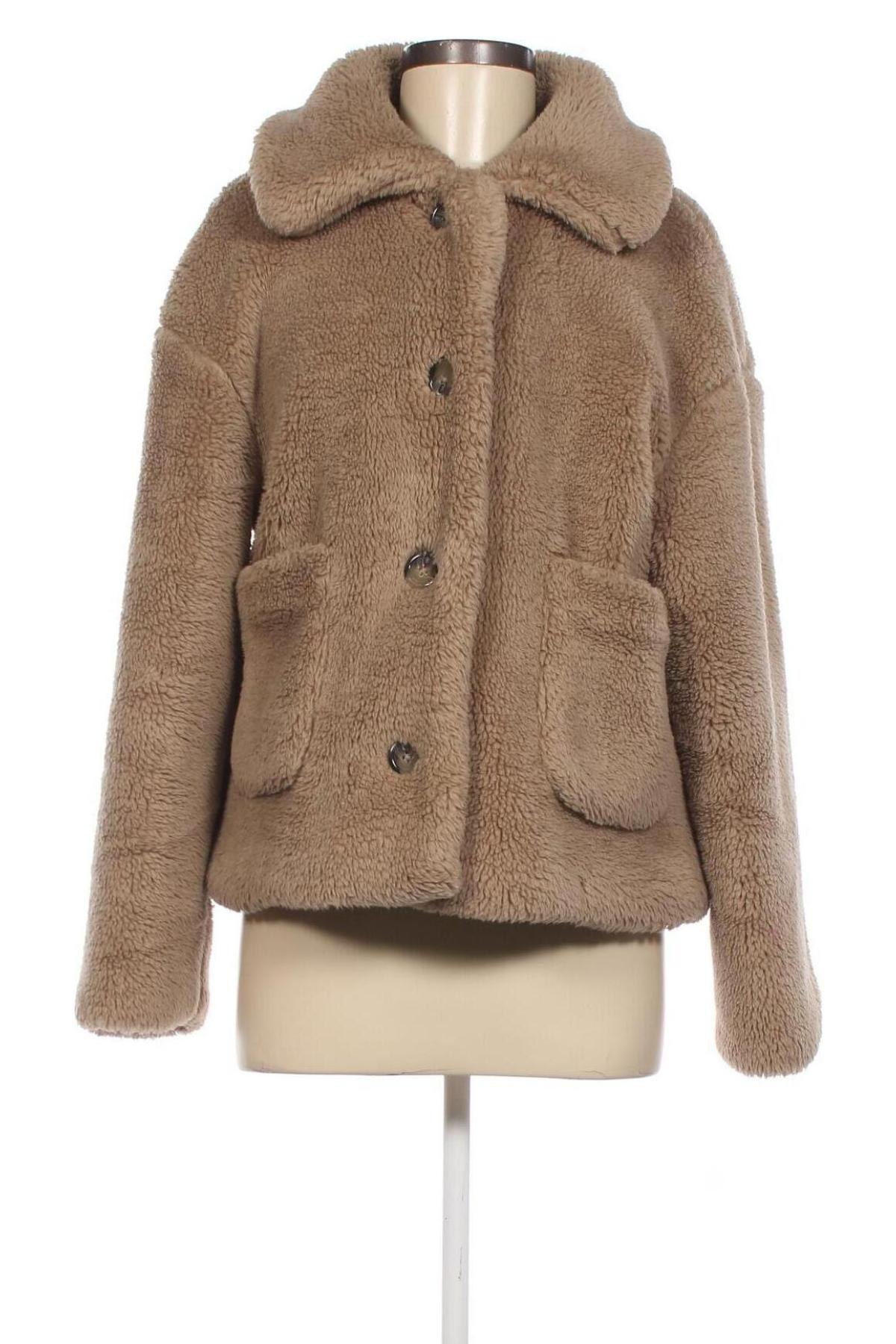 Дамско палто Amisu, Размер M, Цвят Бежов, Цена 57,78 лв.