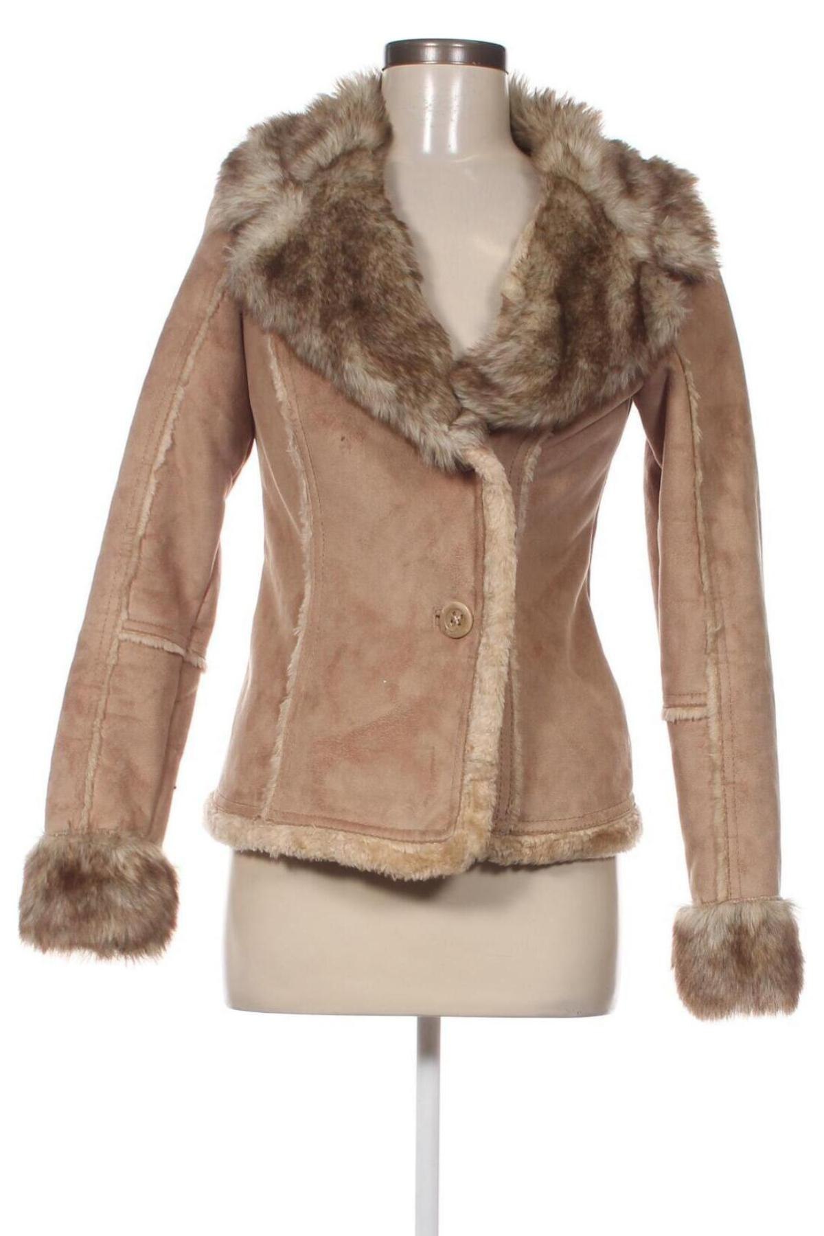 Дамско палто Clockhouse, Размер XS, Цвят Бежов, Цена 57,78 лв.