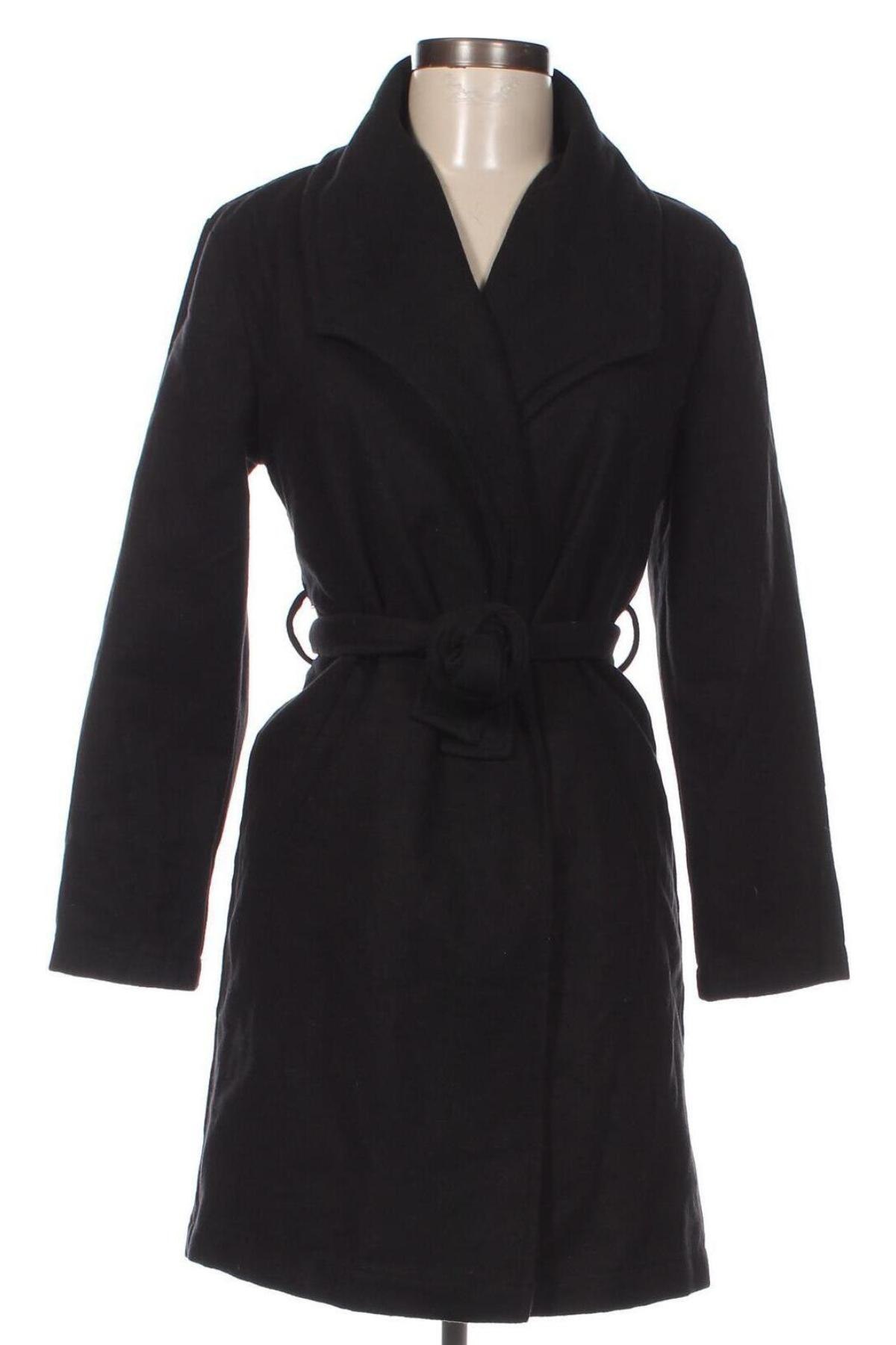 Дамско палто Defacto, Размер M, Цвят Черен, Цена 57,78 лв.