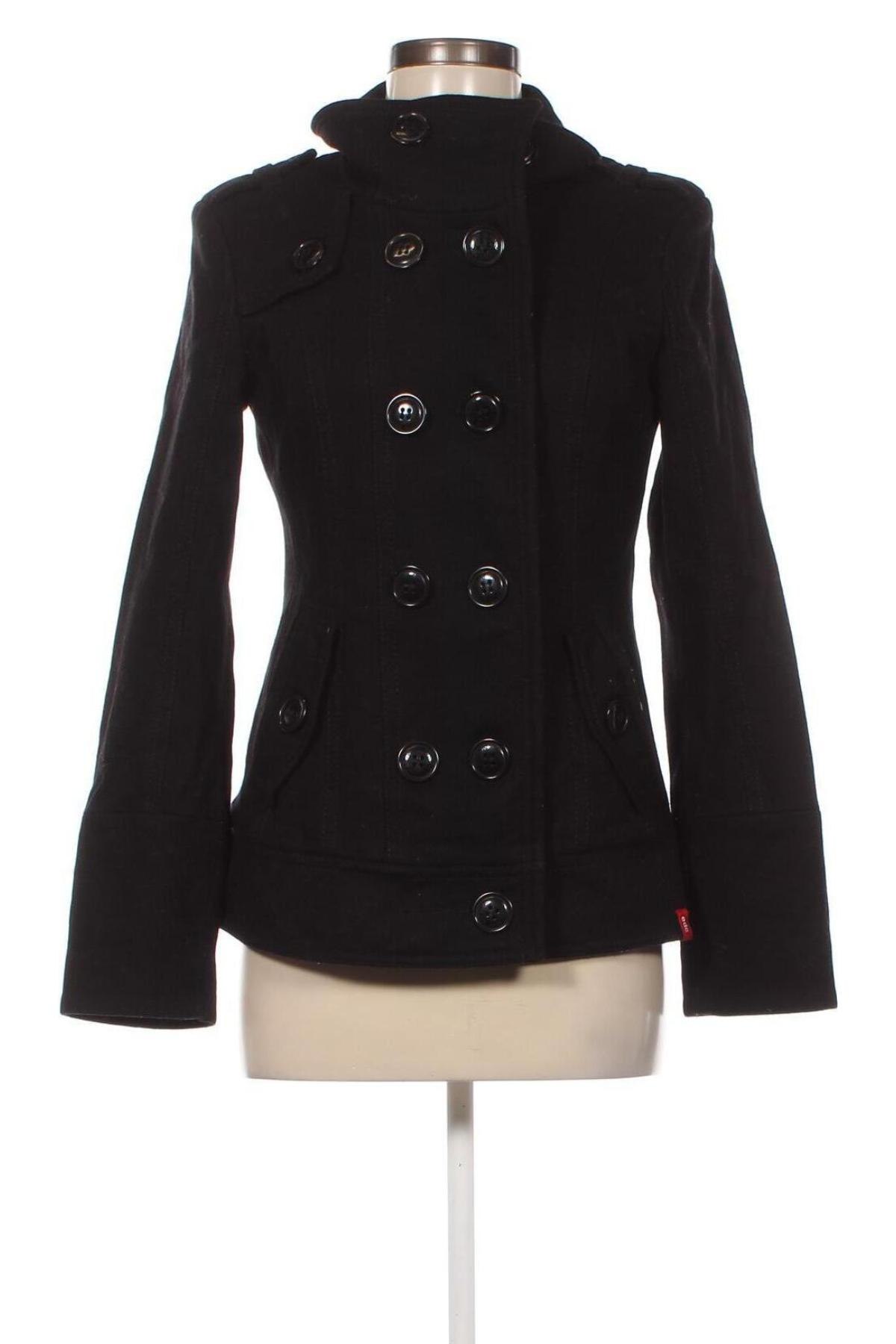Дамско палто Edc By Esprit, Размер M, Цвят Черен, Цена 24,30 лв.