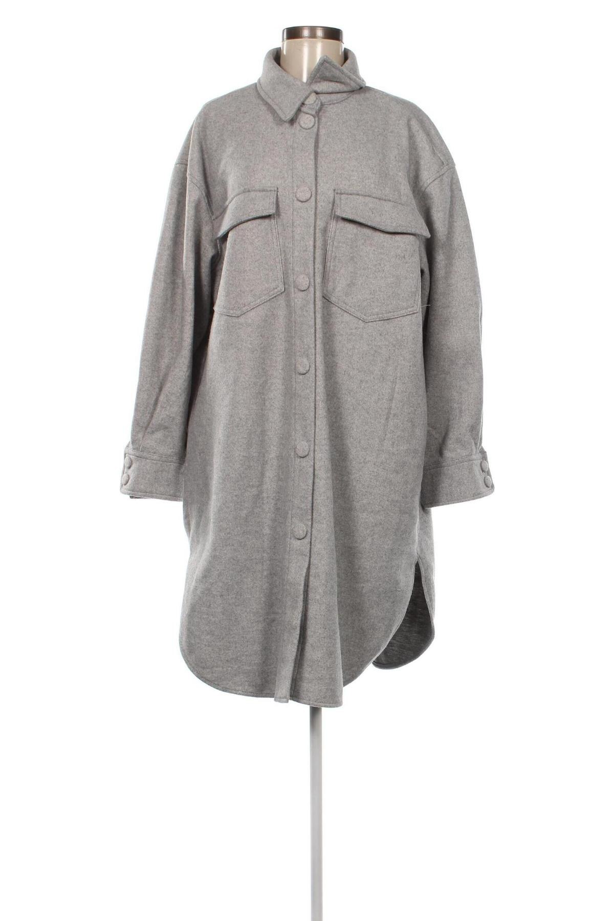 Дамско палто H&M, Размер L, Цвят Сив, Цена 32,64 лв.