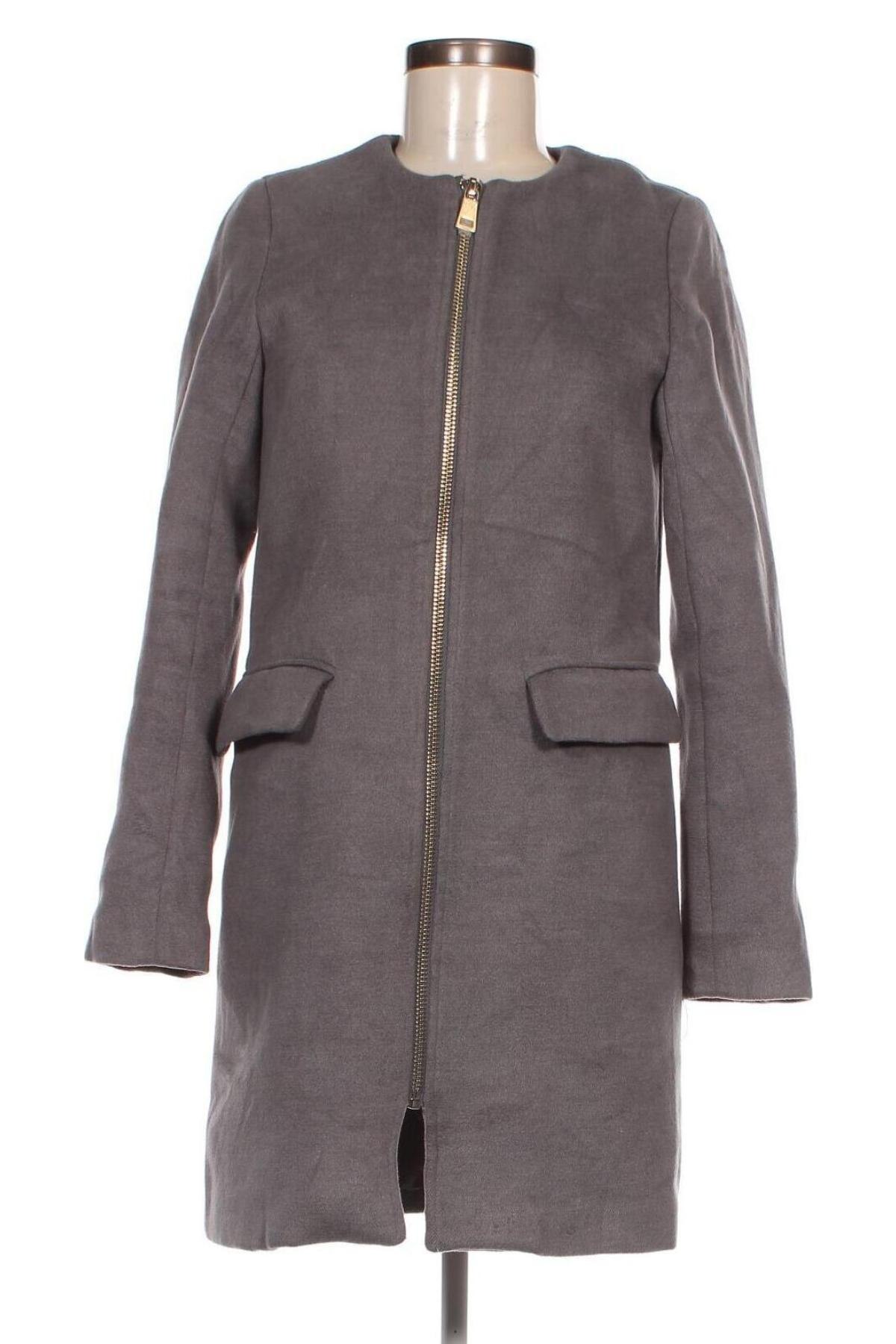 Дамско палто H&M, Размер XXS, Цвят Сив, Цена 54,57 лв.