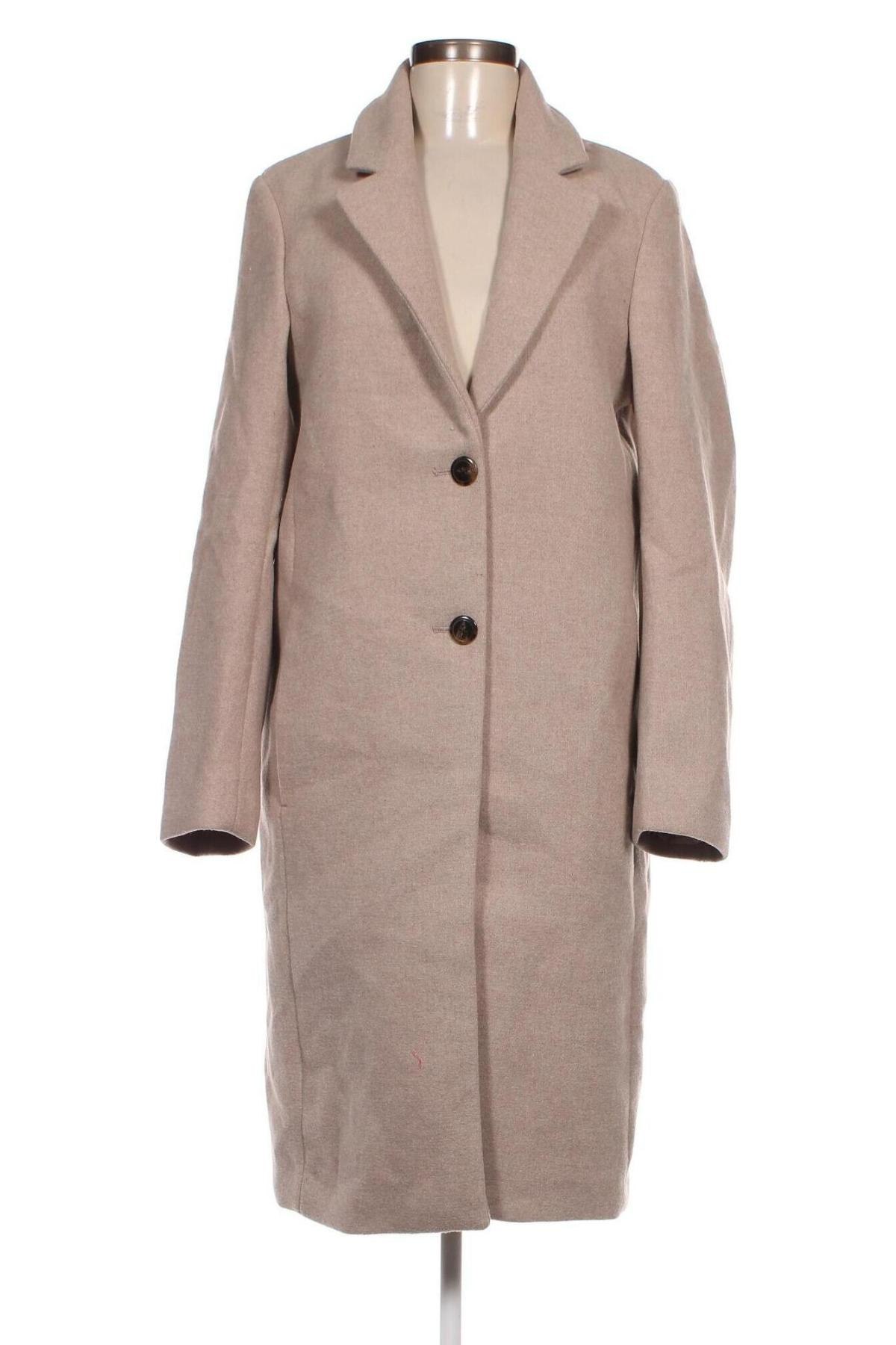 Дамско палто H&M, Размер S, Цвят Бежов, Цена 92,88 лв.