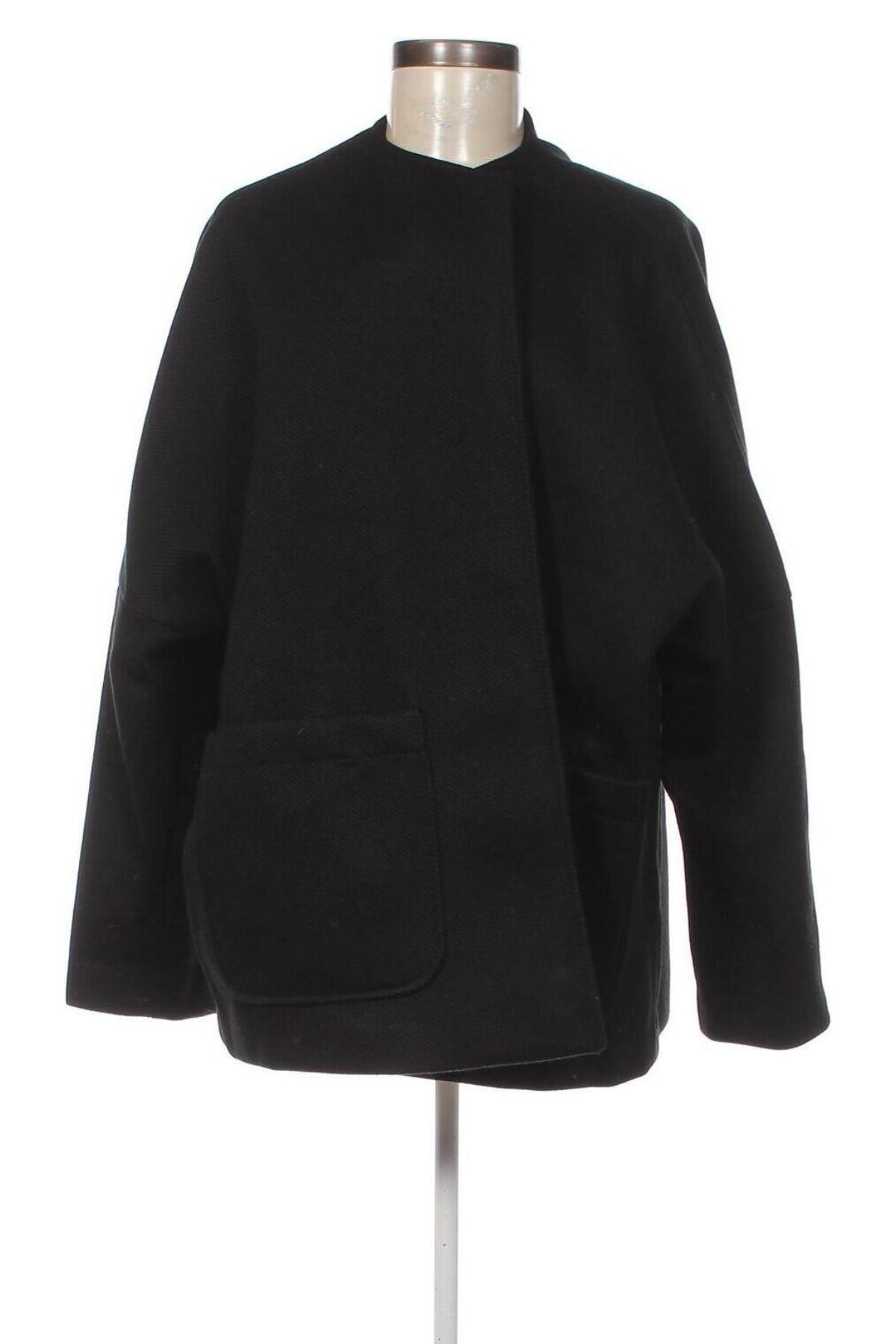 Dámský kabát  H&M, Velikost L, Barva Černá, Cena  921,00 Kč