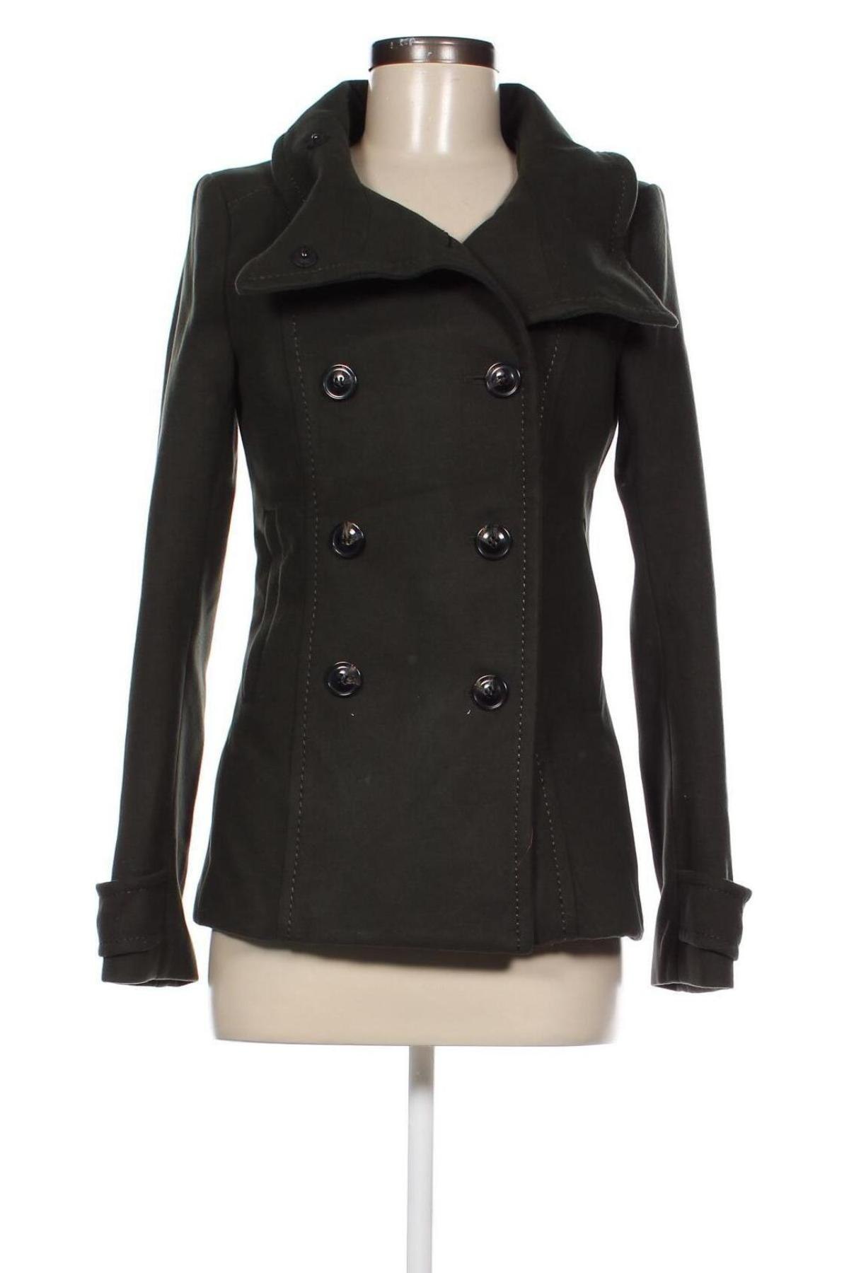Γυναικείο παλτό H&M, Μέγεθος XS, Χρώμα Πράσινο, Τιμή 35,74 €