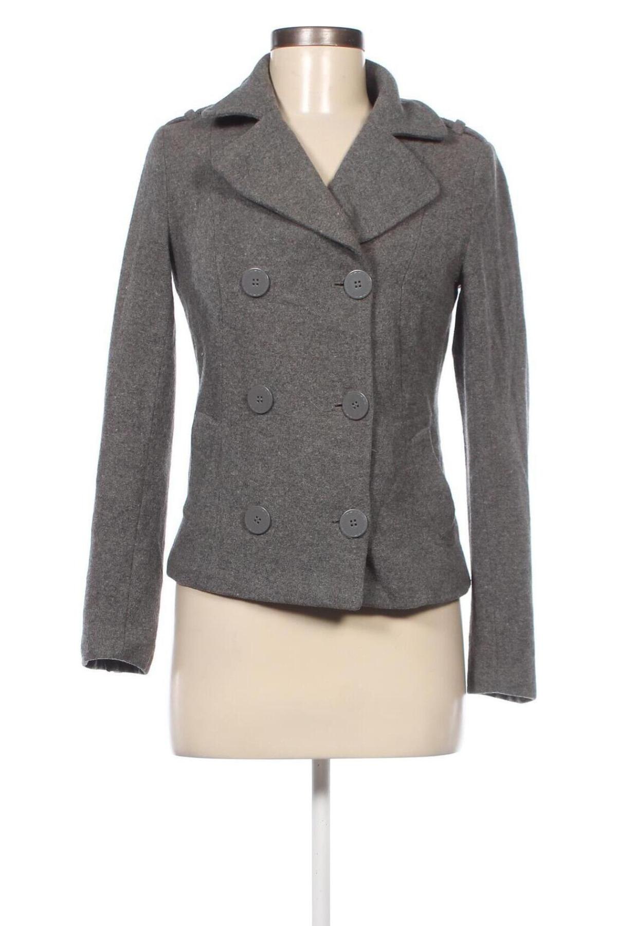 Дамско палто H&M Divided, Размер S, Цвят Сив, Цена 23,04 лв.