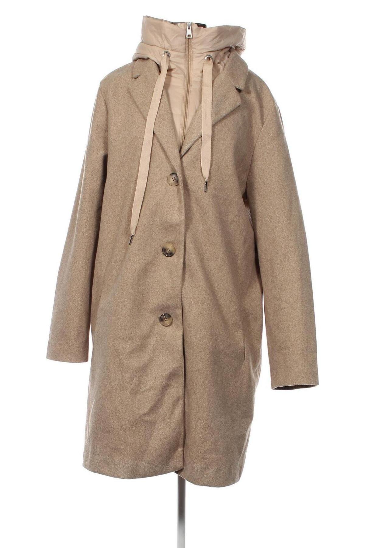 Дамско палто Laura Torelli, Размер L, Цвят Бежов, Цена 54,57 лв.