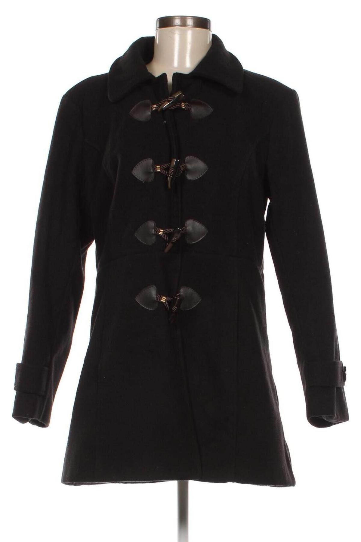 Дамско палто Made In Italy, Размер XL, Цвят Черен, Цена 57,78 лв.