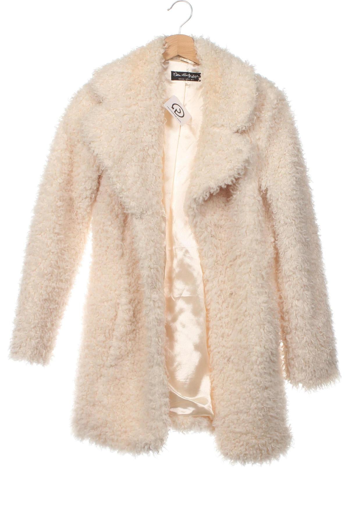 Γυναικείο παλτό Miss Selfridge, Μέγεθος XS, Χρώμα Εκρού, Τιμή 31,68 €
