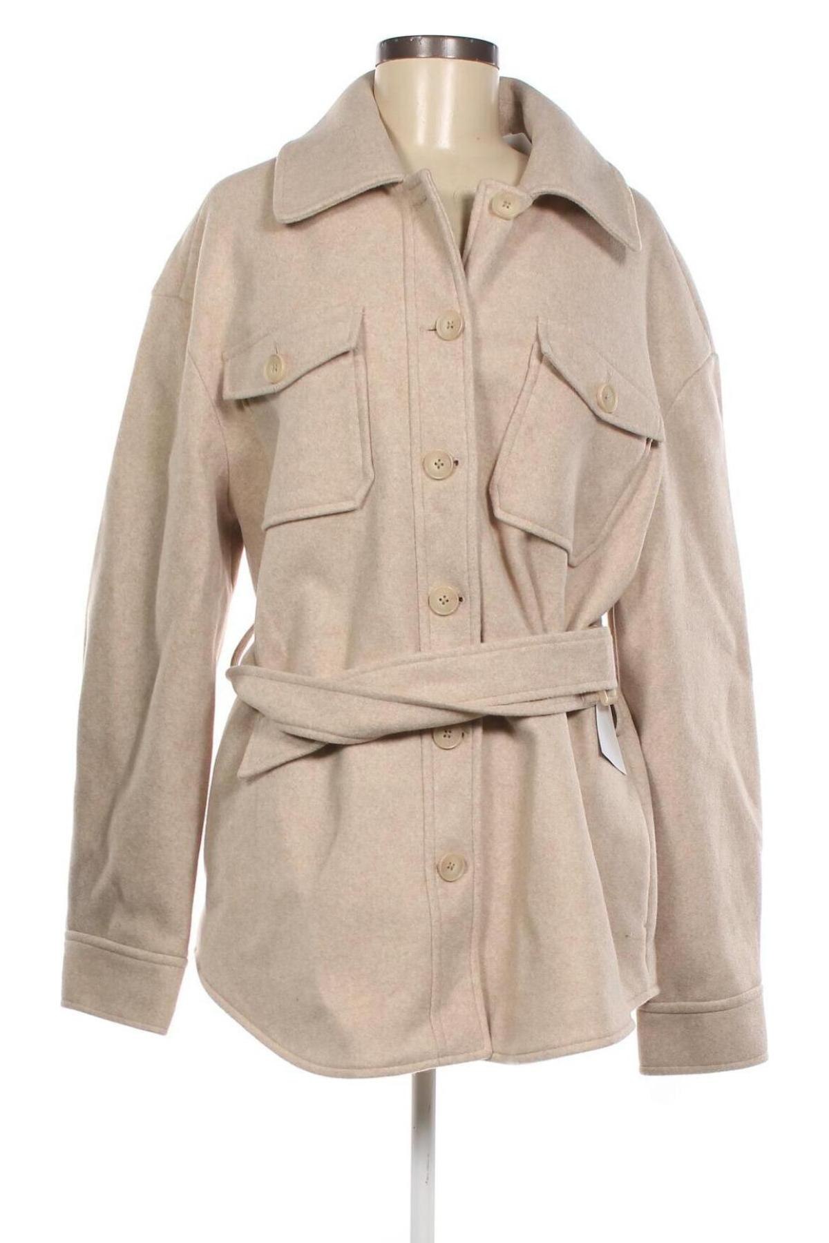 Дамско палто NA-KD, Размер S, Цвят Бежов, Цена 129,00 лв.