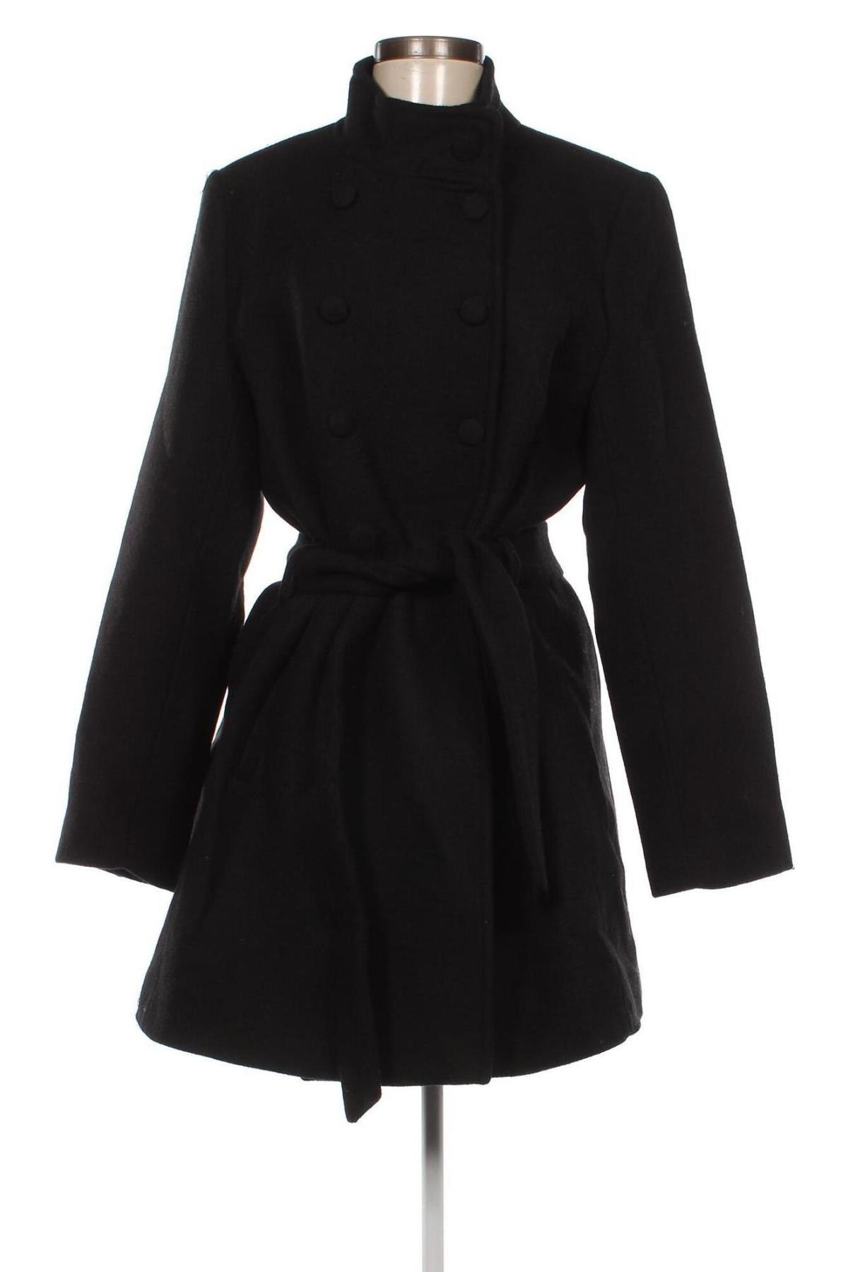 Дамско палто Naf Naf, Размер XL, Цвят Черен, Цена 62,65 лв.