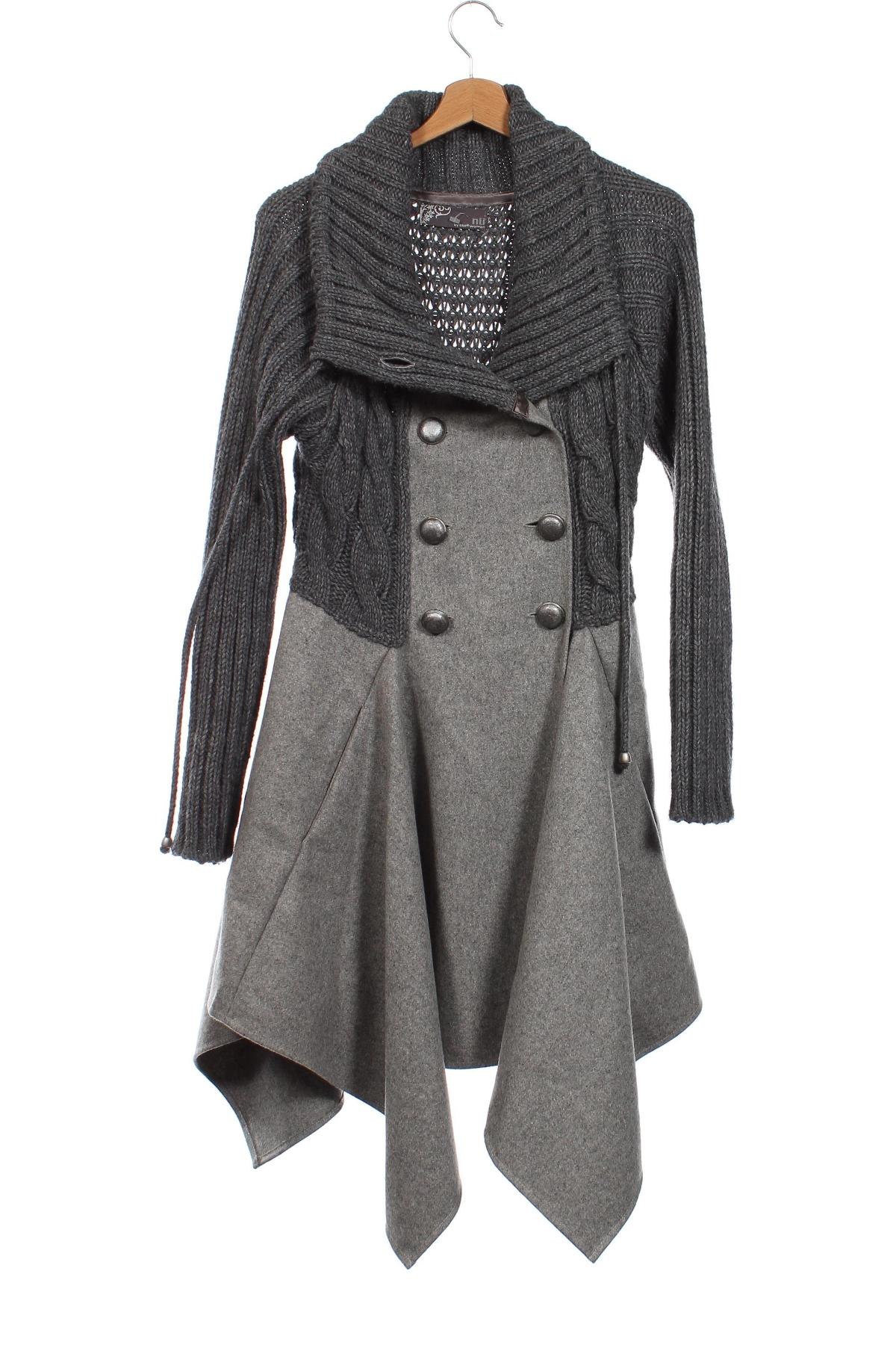 Дамско палто Nu By Staff Woman, Размер XS, Цвят Сив, Цена 25,84 лв.