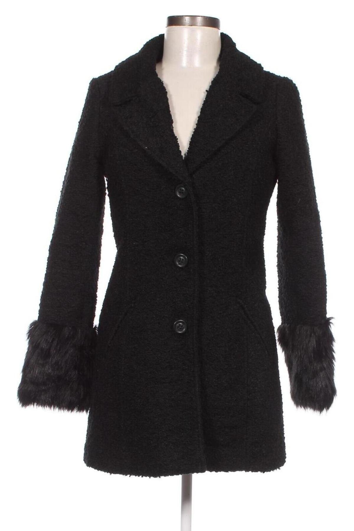 Дамско палто Orsay, Размер S, Цвят Черен, Цена 57,78 лв.