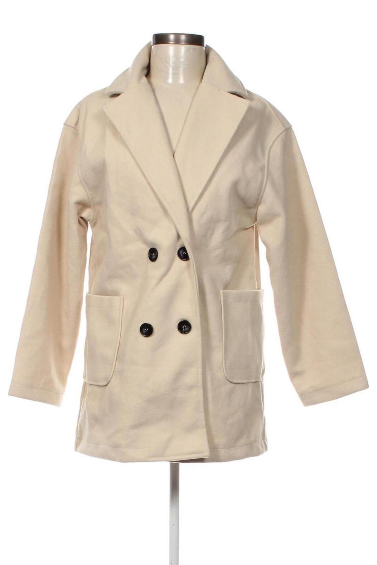 Γυναικείο παλτό SHEIN, Μέγεθος S, Χρώμα Εκρού, Τιμή 35,74 €