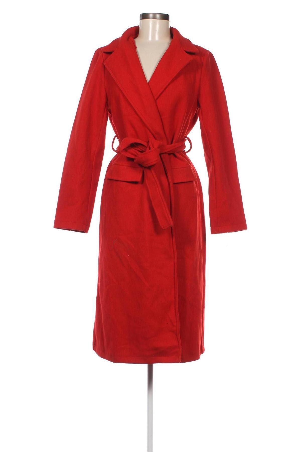 Дамско палто SHEIN, Размер M, Цвят Червен, Цена 57,78 лв.