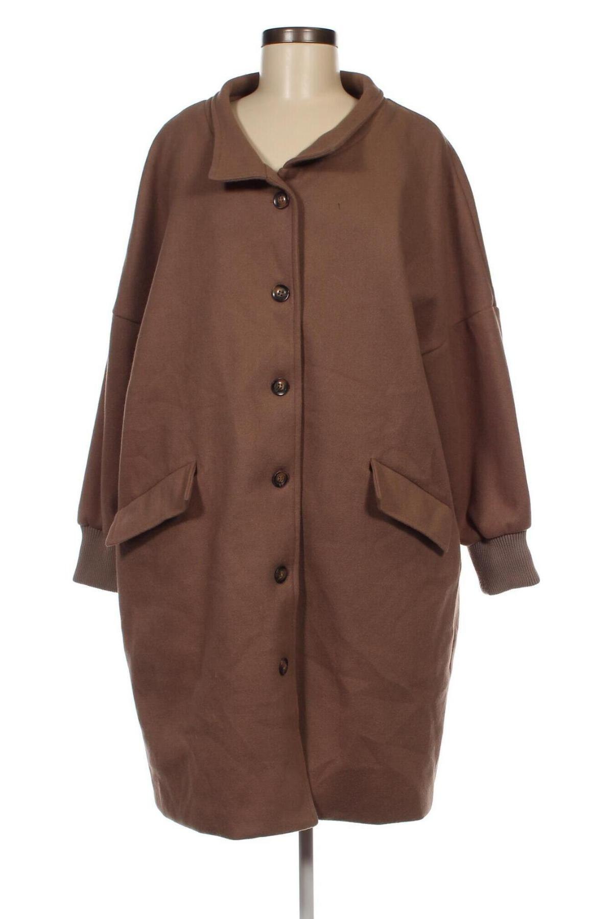 Γυναικείο παλτό SHEIN, Μέγεθος XL, Χρώμα Καφέ, Τιμή 5,94 €