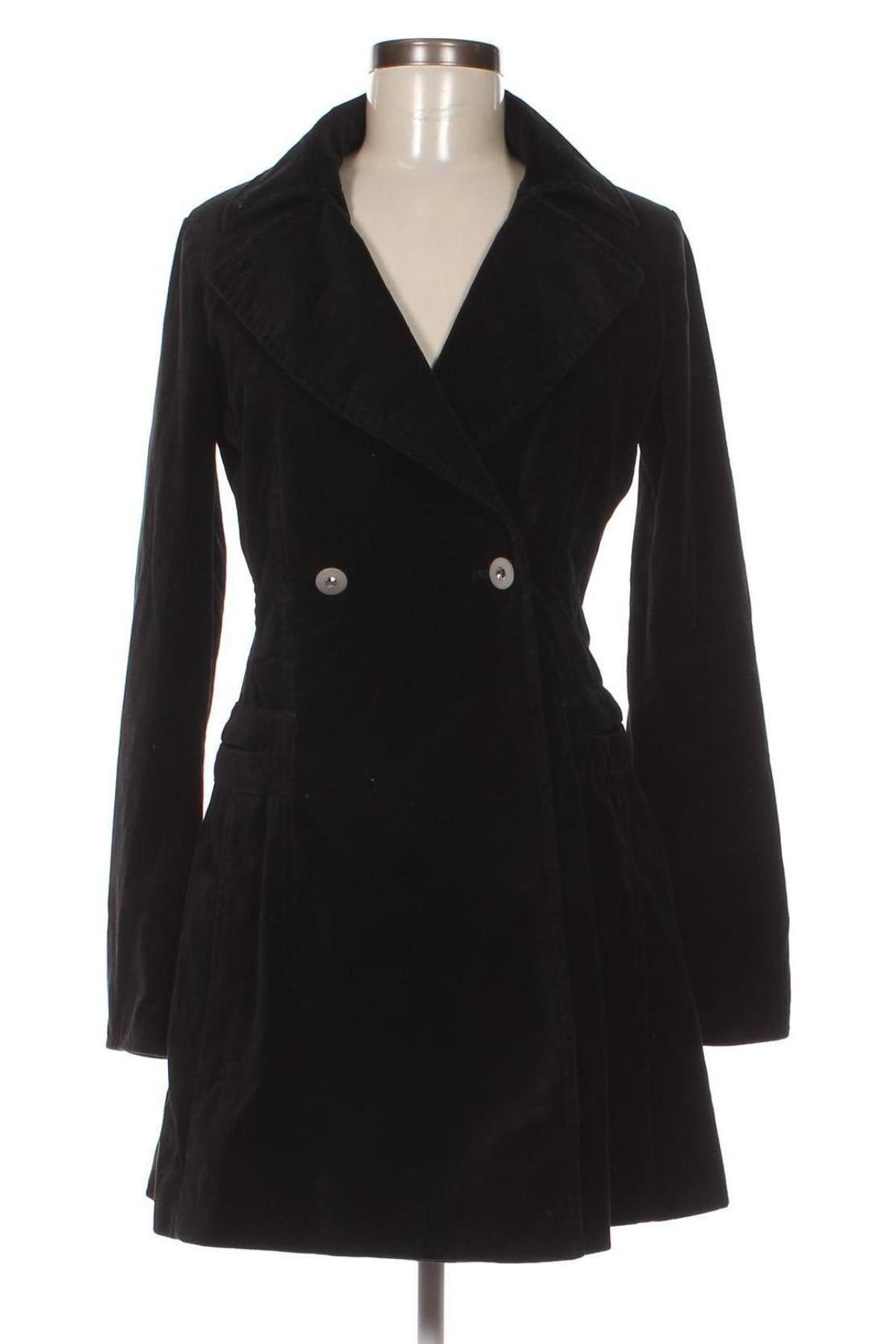 Дамско палто Stefanel, Размер M, Цвят Черен, Цена 112,45 лв.