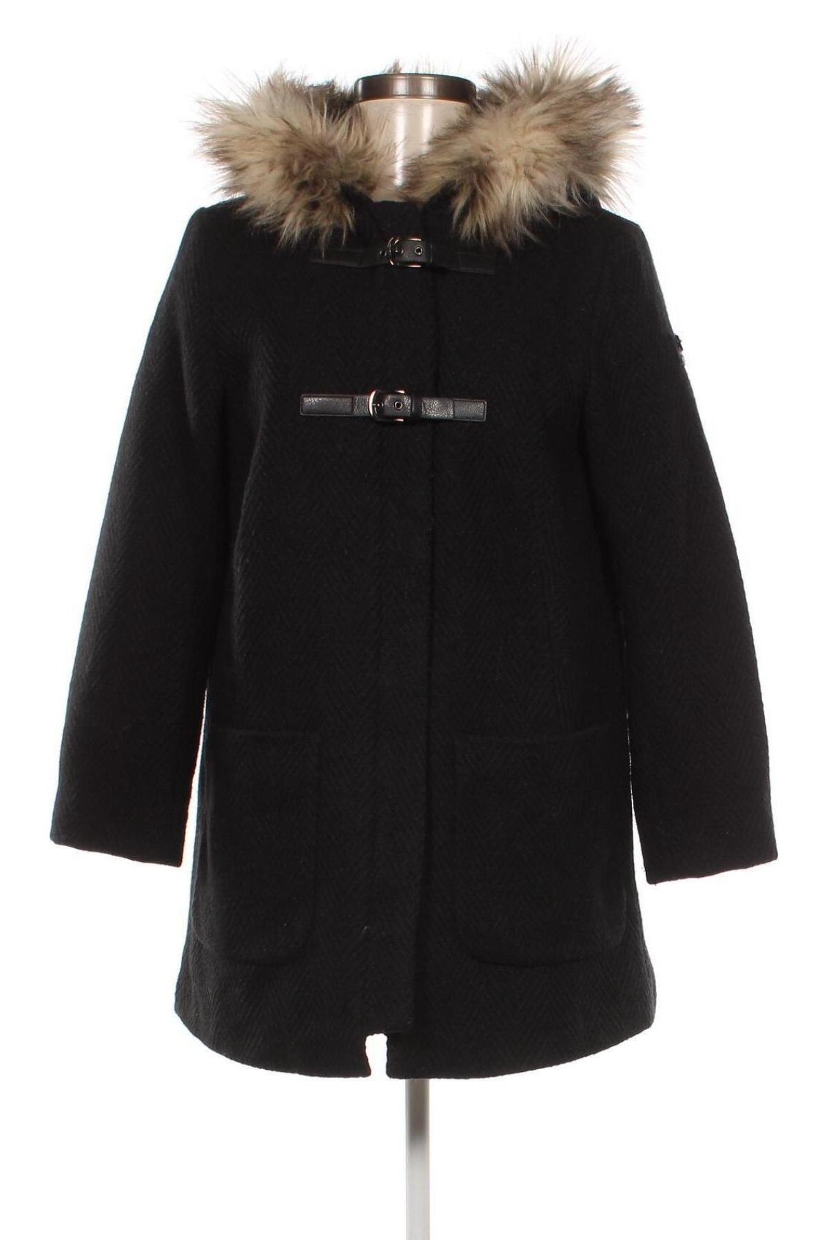 Дамско палто Tom Tailor, Размер M, Цвят Черен, Цена 37,00 лв.