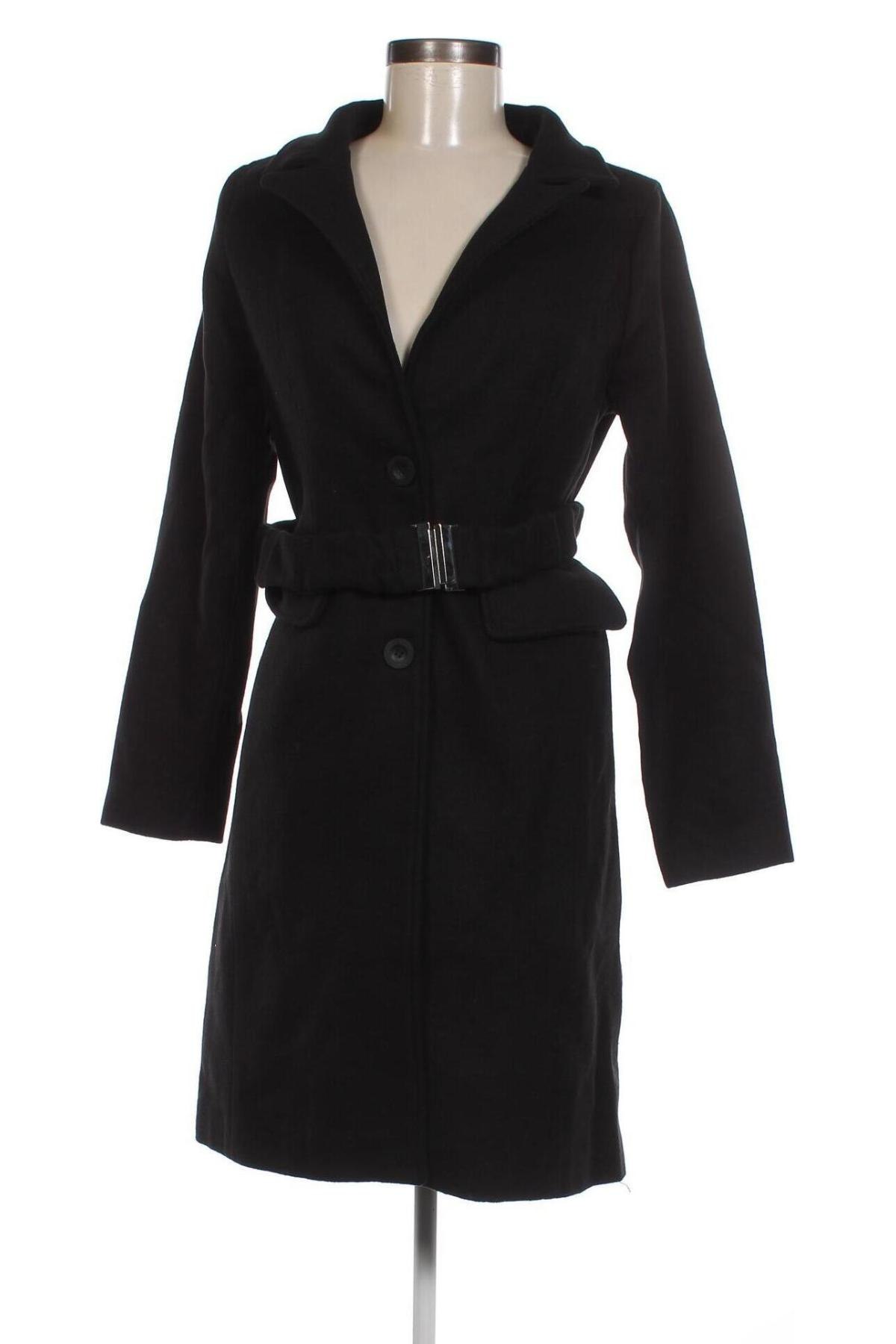 Дамско палто Trendyol, Размер XS, Цвят Черен, Цена 69,66 лв.