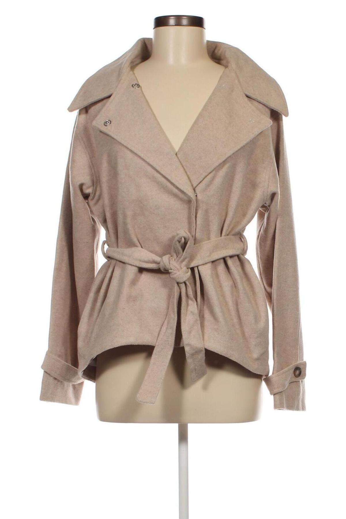 Дамско палто Trendyol, Размер M, Цвят Бежов, Цена 37,50 лв.