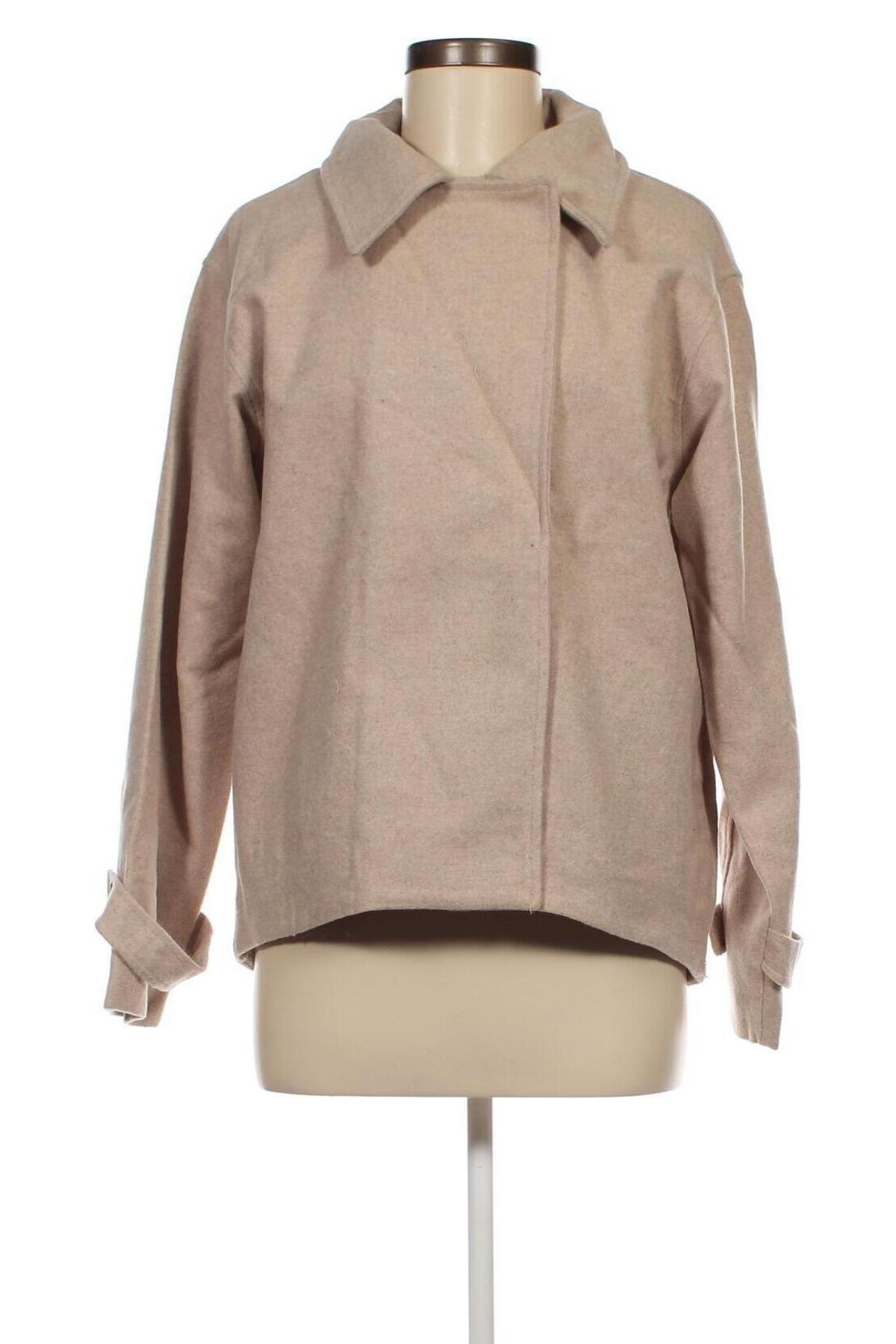Дамско палто Trendyol, Размер M, Цвят Бежов, Цена 41,65 лв.