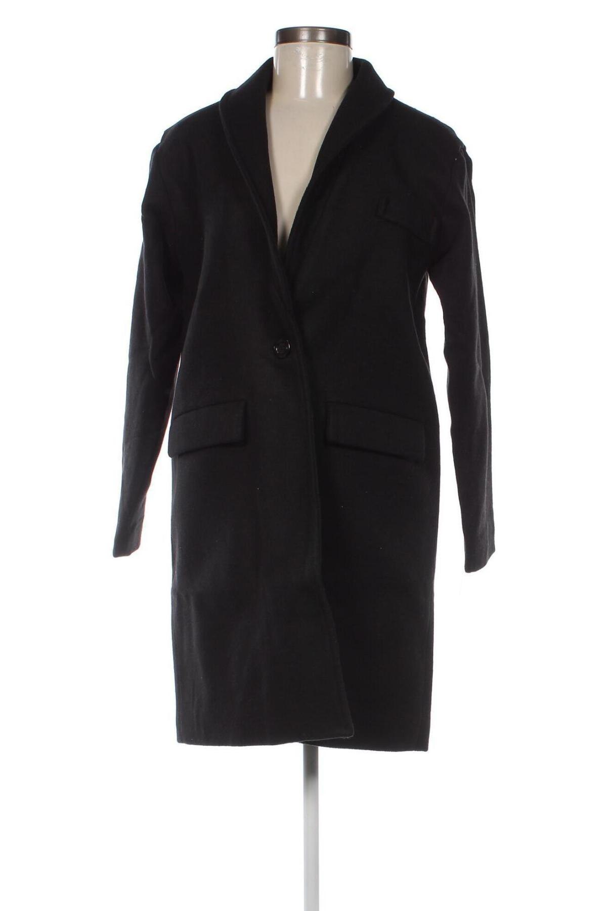 Дамско палто Trendyol, Размер XS, Цвят Черен, Цена 51,60 лв.