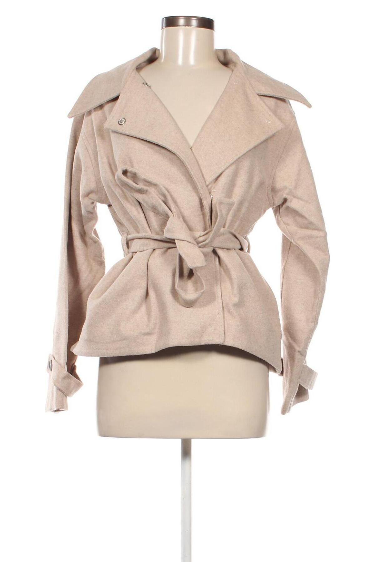 Дамско палто Trendyol, Размер S, Цвят Бежов, Цена 38,16 лв.