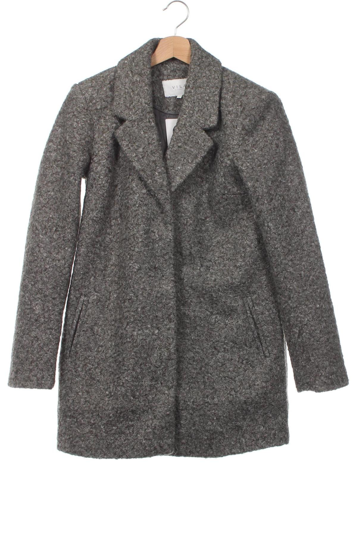Γυναικείο παλτό VILA, Μέγεθος XS, Χρώμα Γκρί, Τιμή 15,75 €
