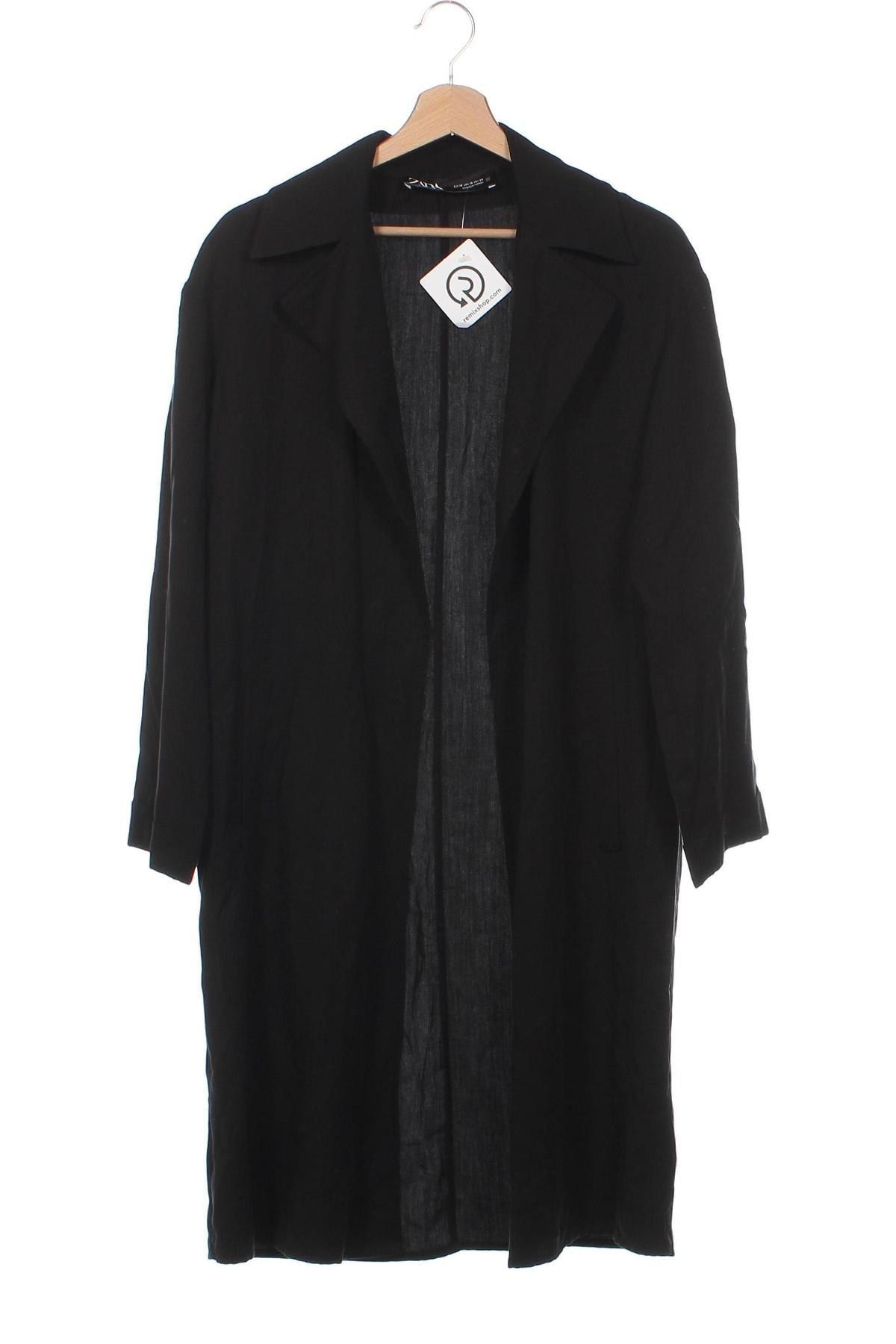Palton de femei Zara, Mărime XS, Culoare Negru, Preț 43,67 Lei