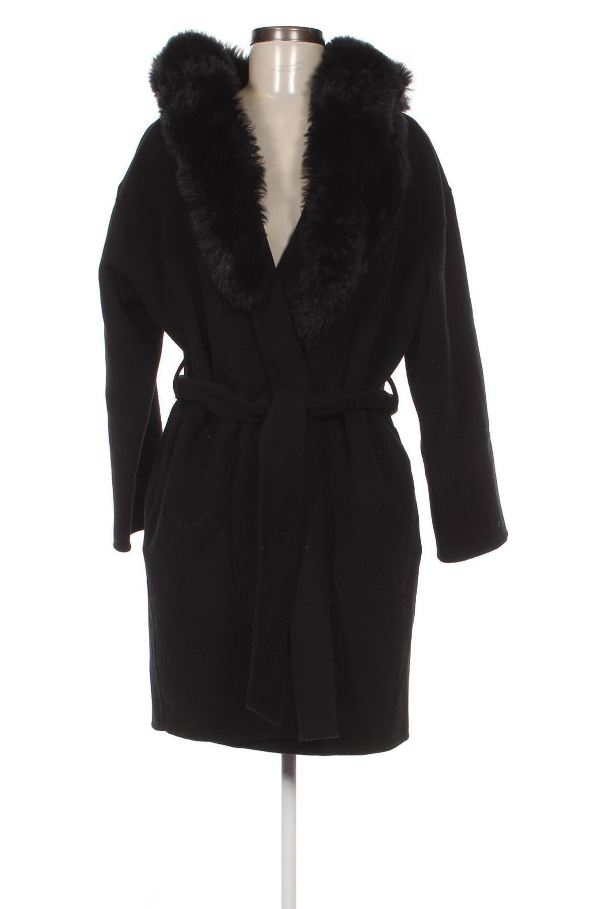 Palton de femei Zara, Mărime S, Culoare Negru, Preț 69,39 Lei