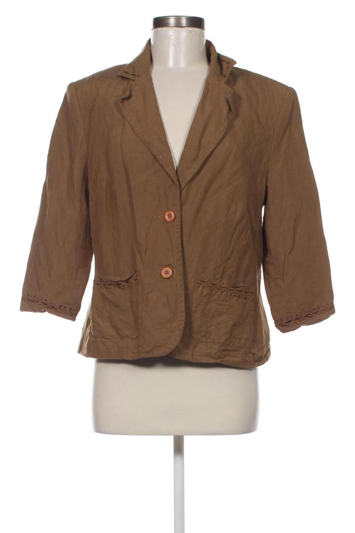 Damen Blazer Biaggini, Größe L, Farbe Beige, Preis 9,99 €