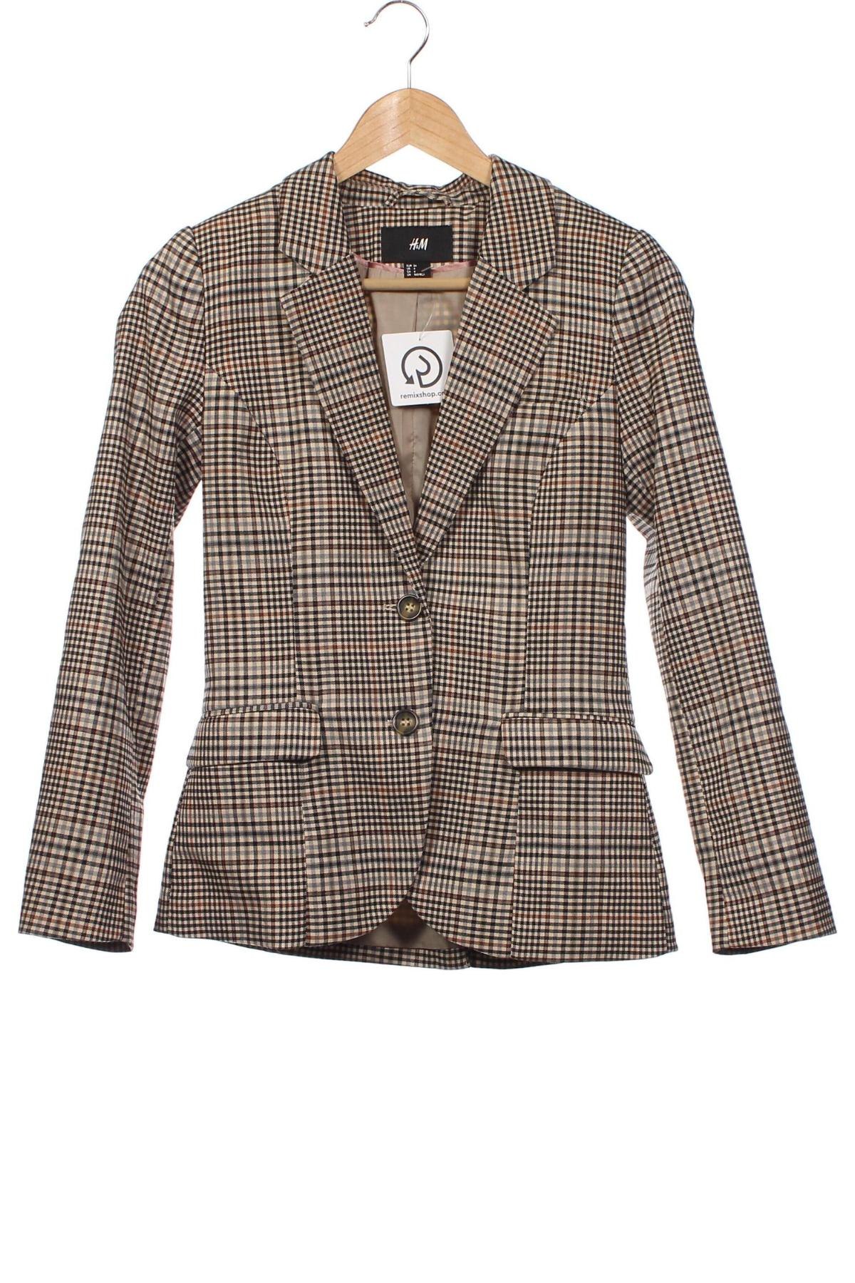 Γυναικείο σακάκι H&M, Μέγεθος XS, Χρώμα Πολύχρωμο, Τιμή 15,28 €