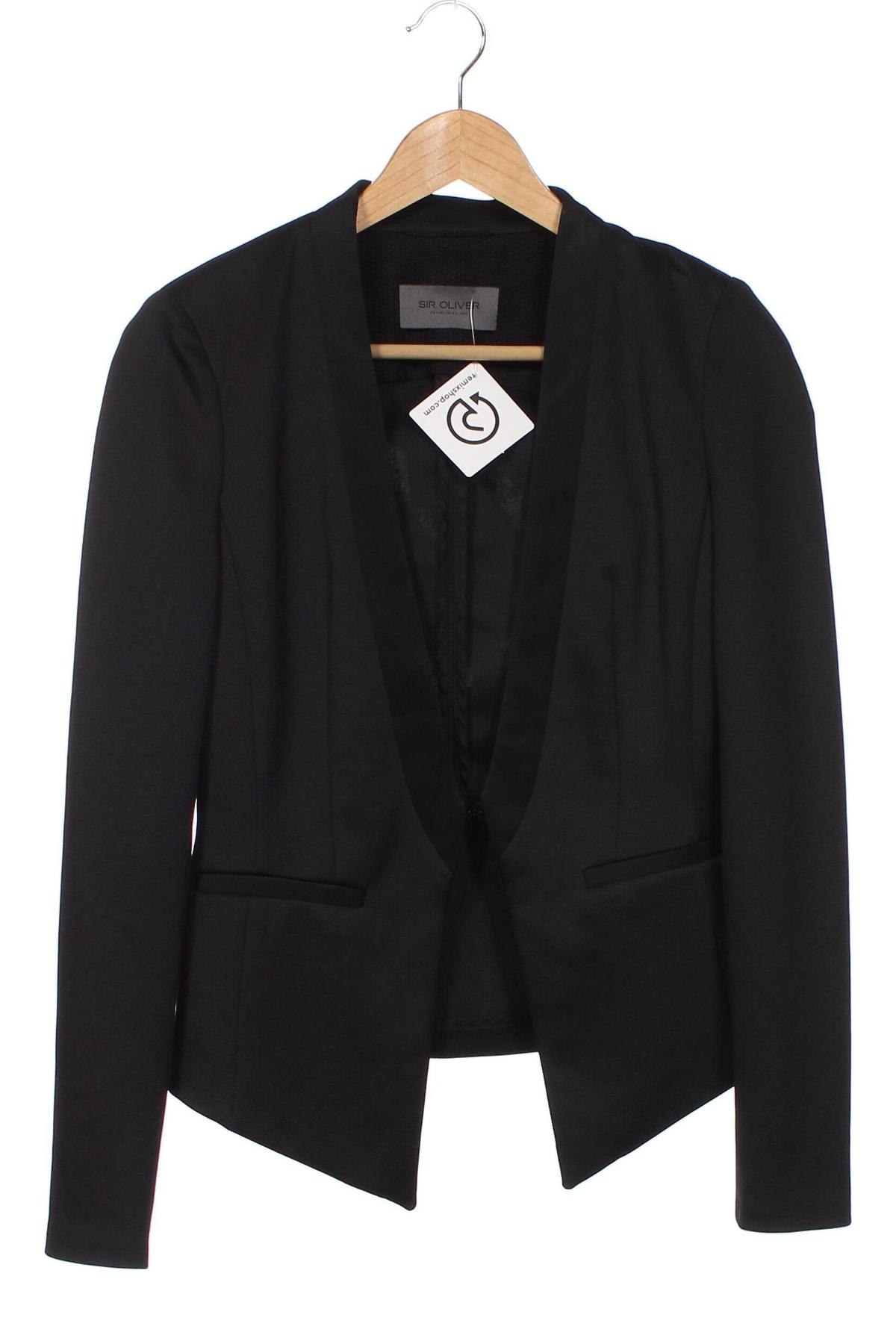 Γυναικείο σακάκι Sir Oliver, Μέγεθος XS, Χρώμα Μαύρο, Τιμή 7,75 €